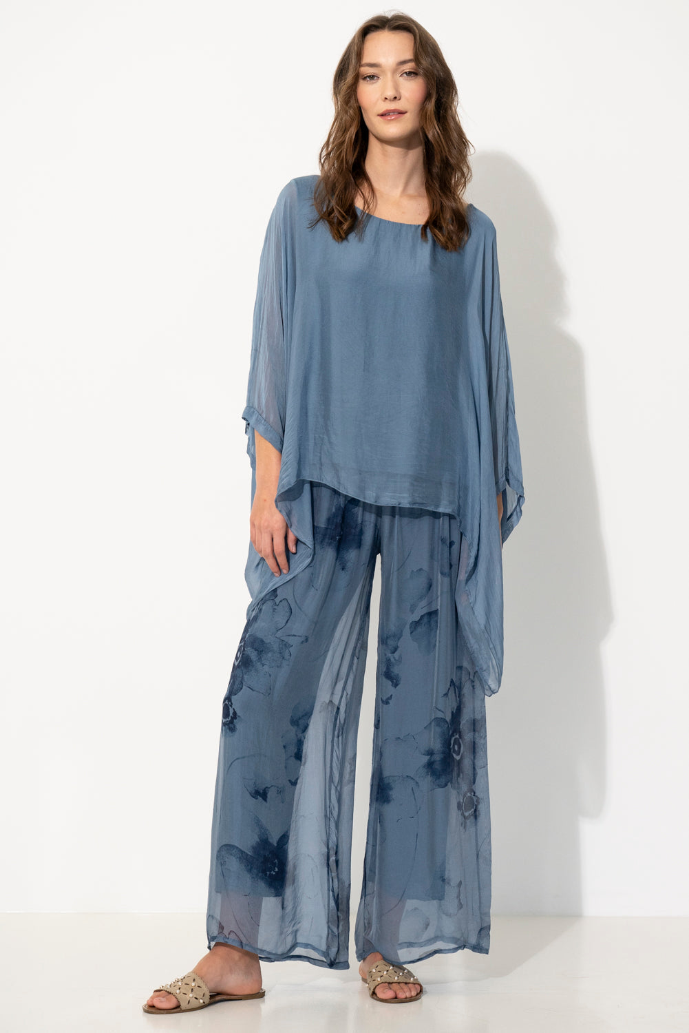 Silk Poncho, silk poncho blouse from Something Pretty, alternative view