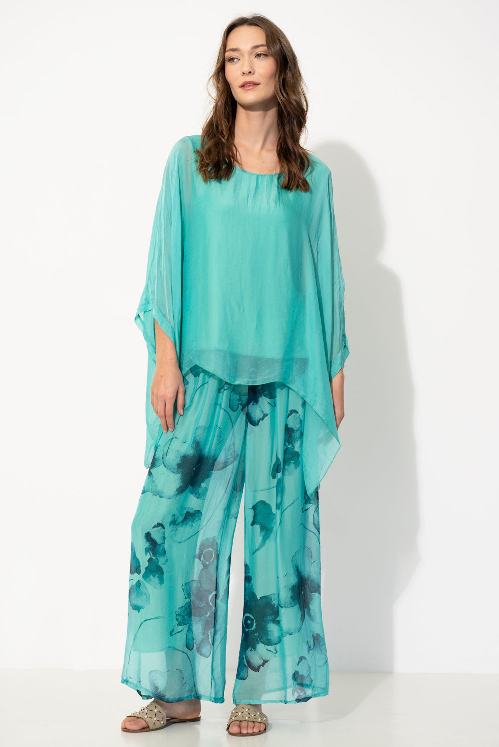 Silk Poncho, silk poncho blouse from Something Pretty, alternative view