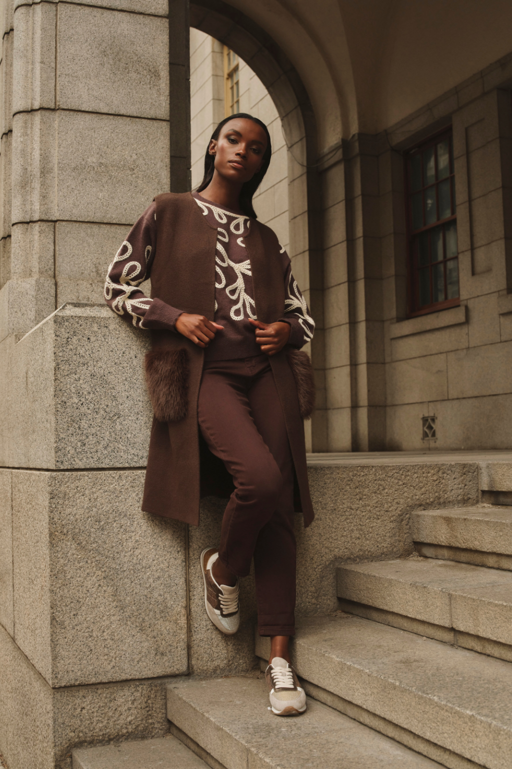 Chocolate Fur Pocket Gilet