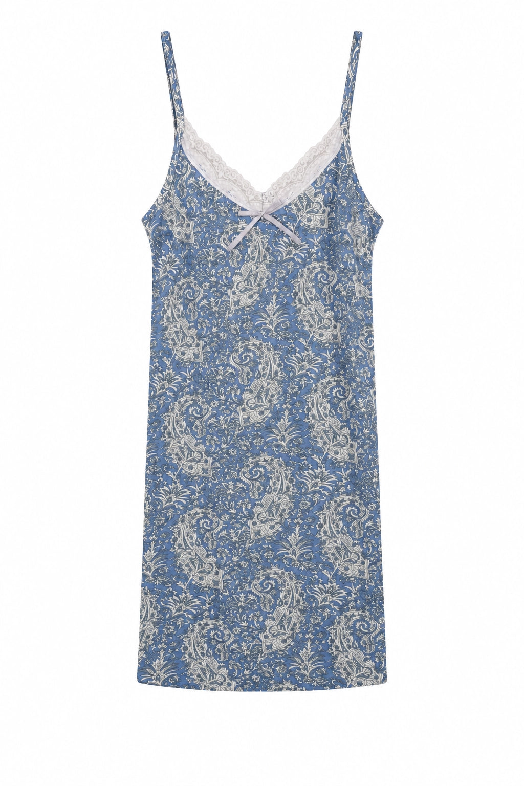 Blue Printed Cotton Chemise