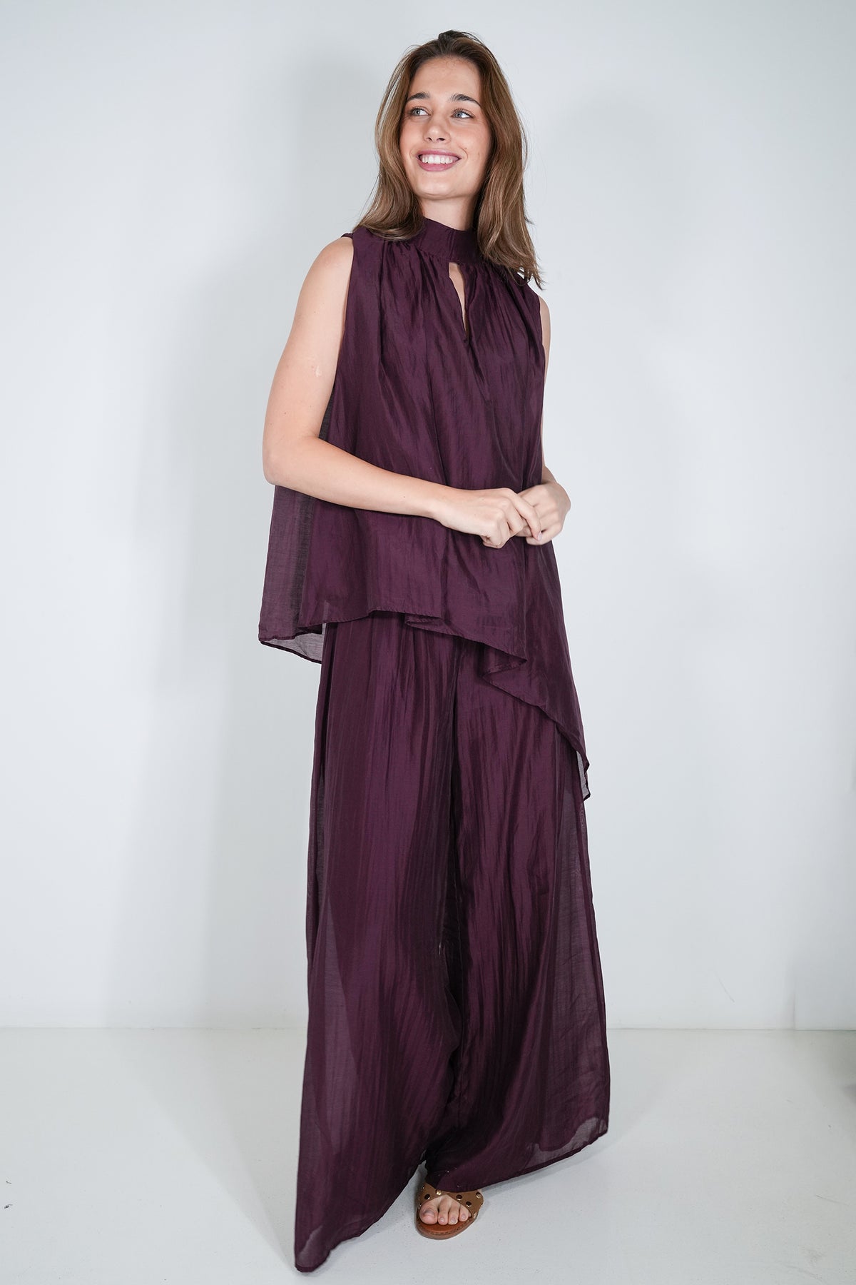 Burgundy Ariel Blouse