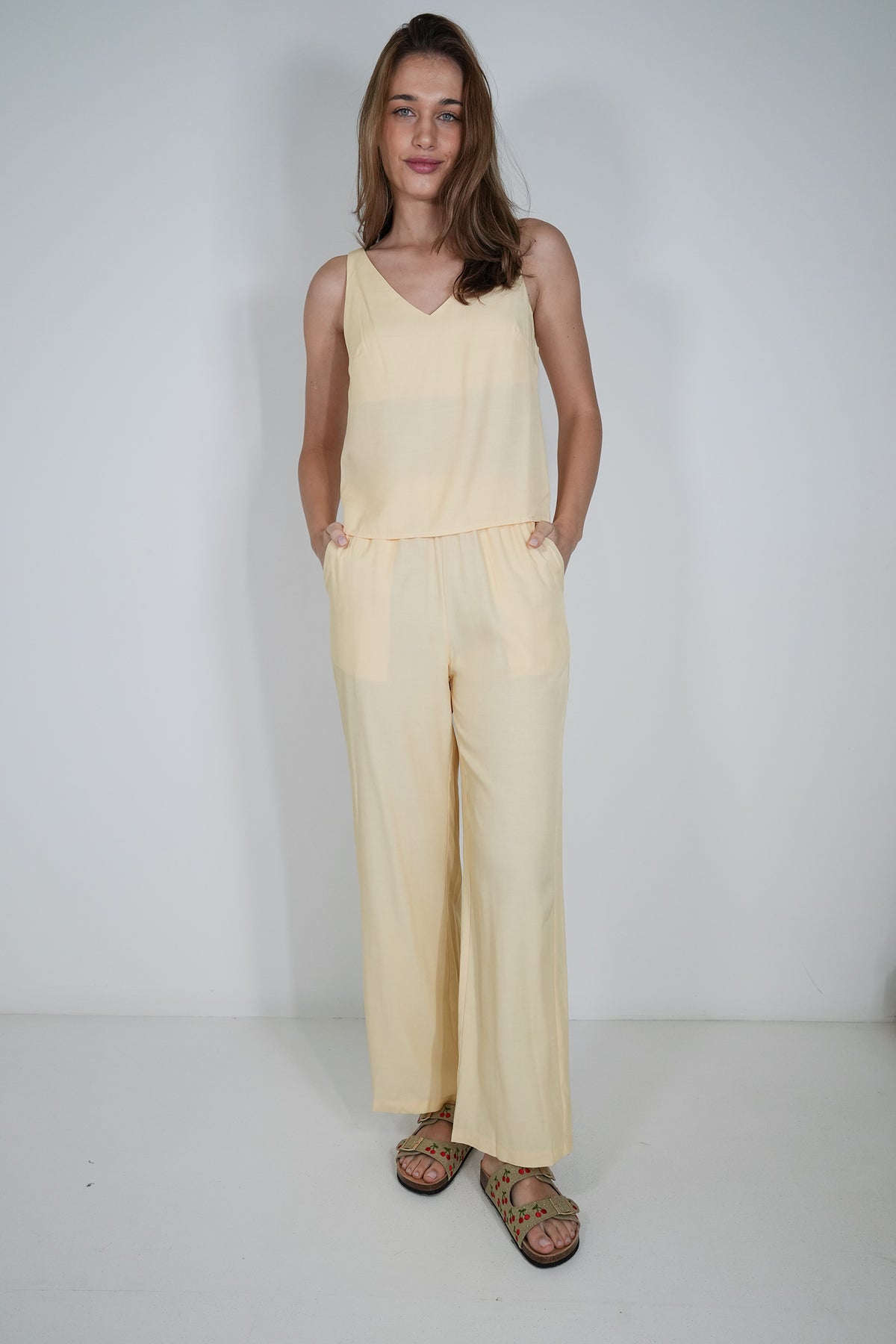 Butter Yellow Minki Strappy Top