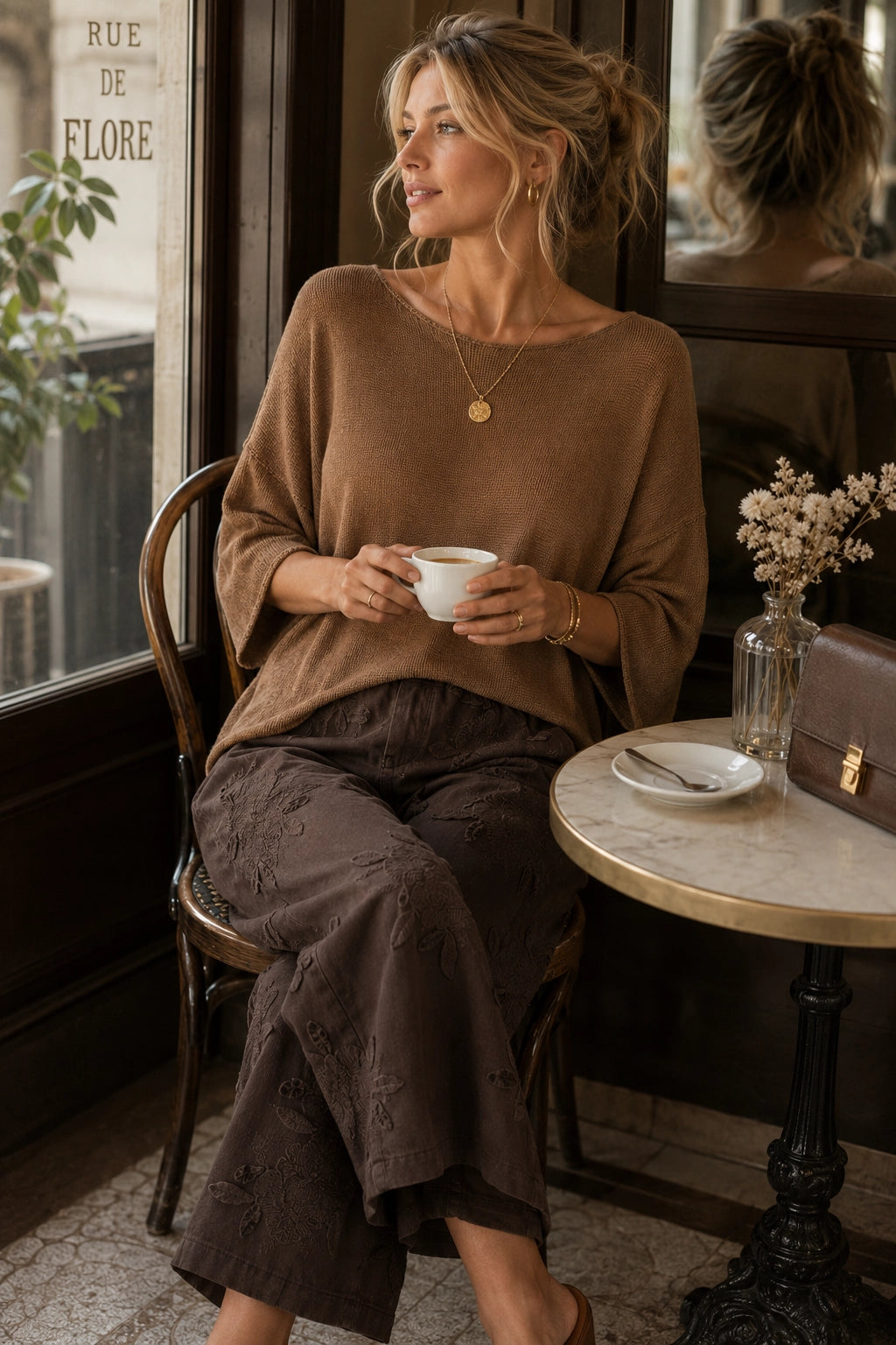 Camel Annie Knit Top