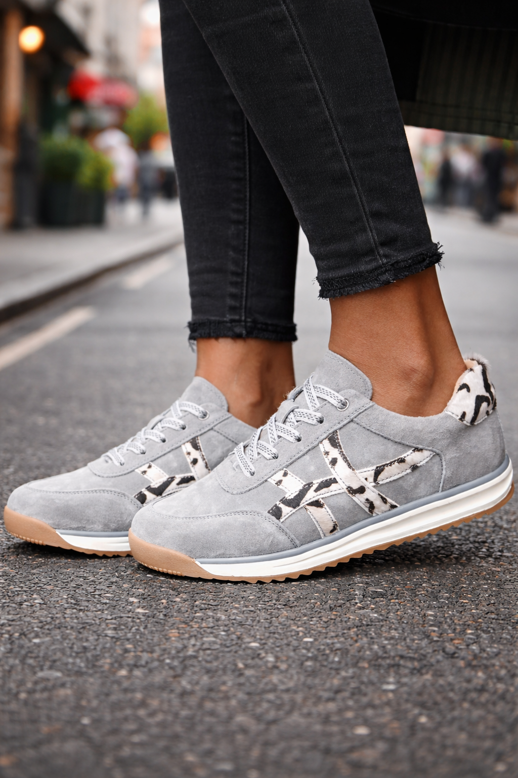 Julz Astrid Grey Leopard Sneaker