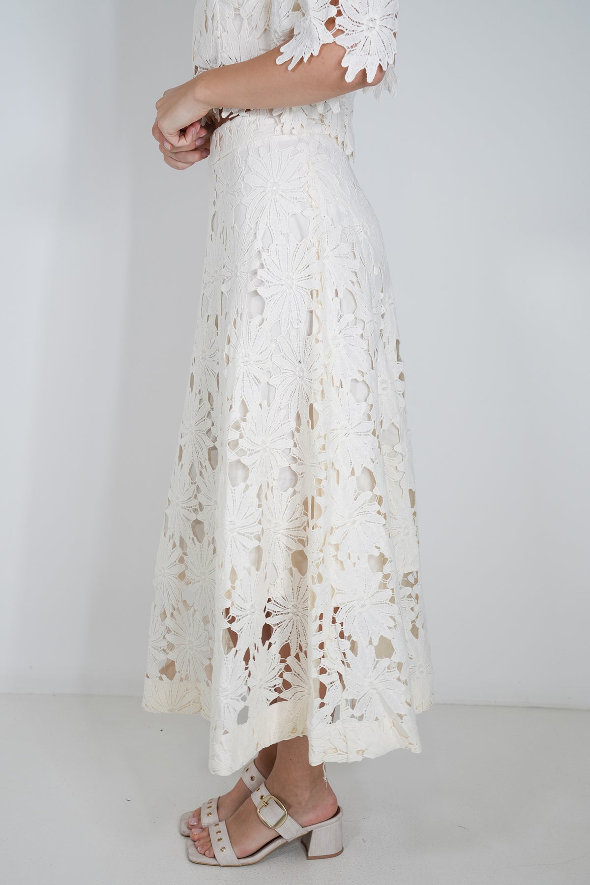 Cream Lace Josie Skirt