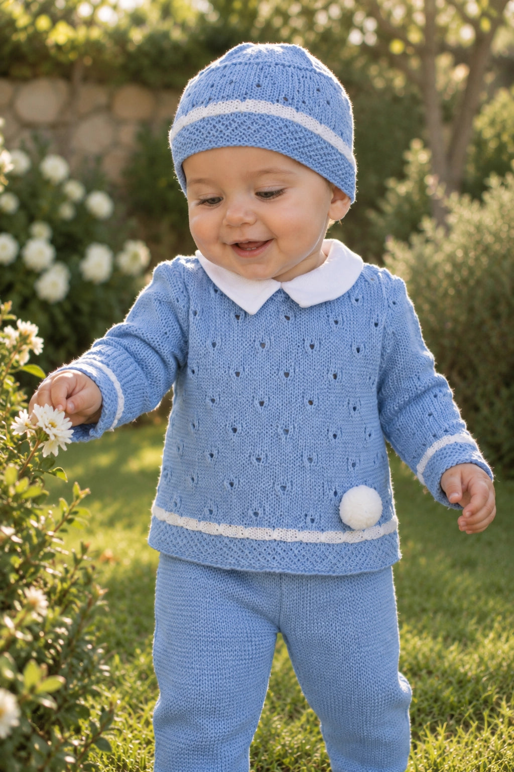 Dusty Blue Peter Knit Set