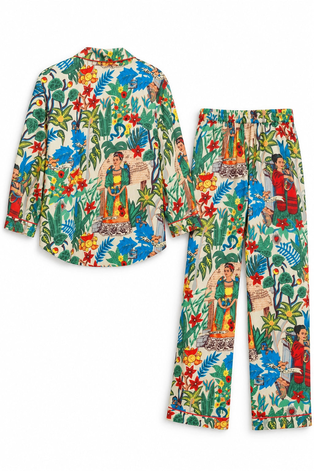 Yellow Frida Printed Cotton Long Sleeve PJ