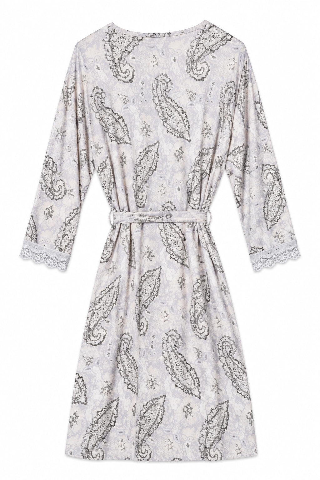 Grey Printed Cotton Gown
