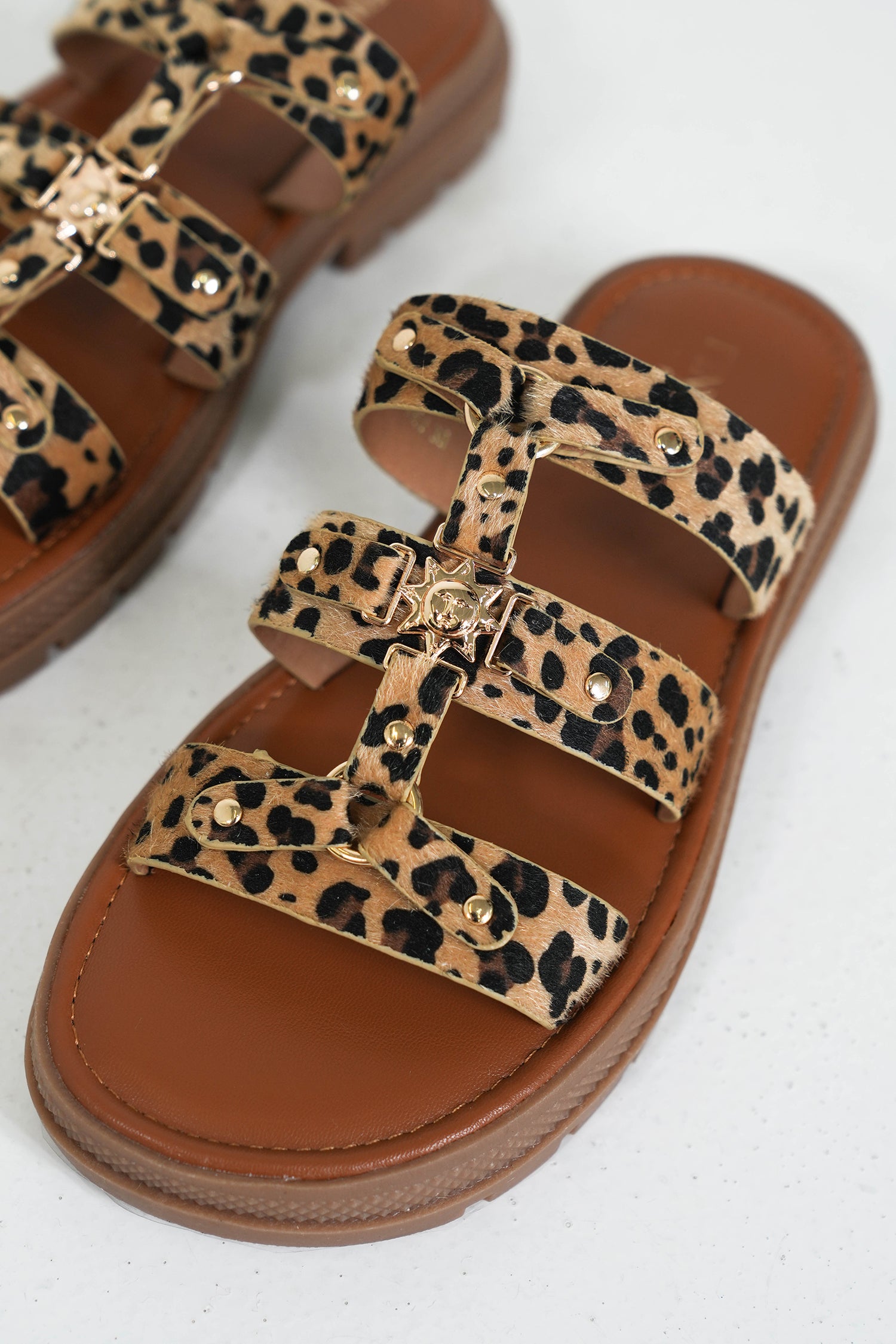 Leopard Jordy Sandal, leopard print summer sandal from Something Pretty, alternative view