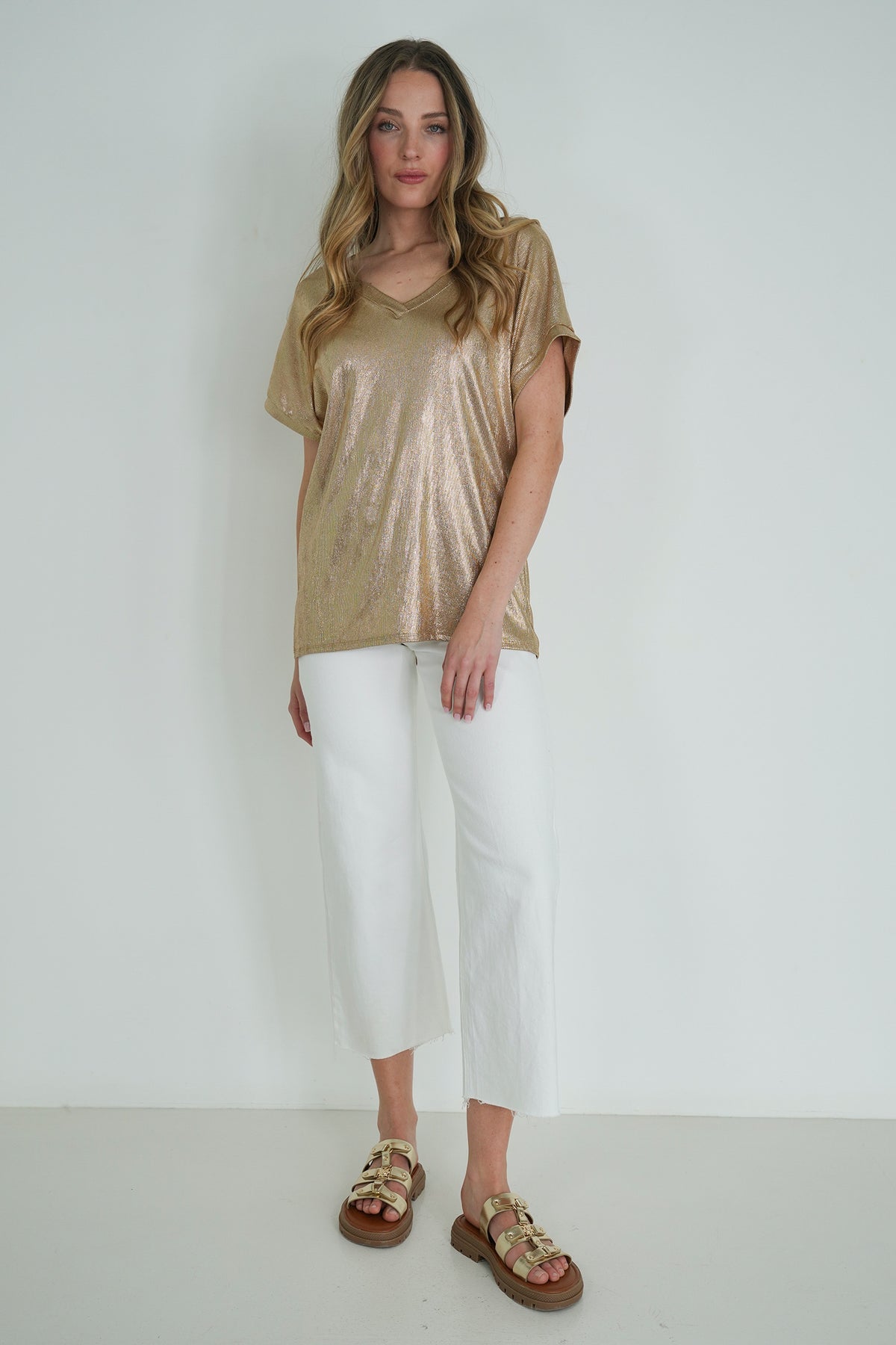 Bronze Metallic Tee