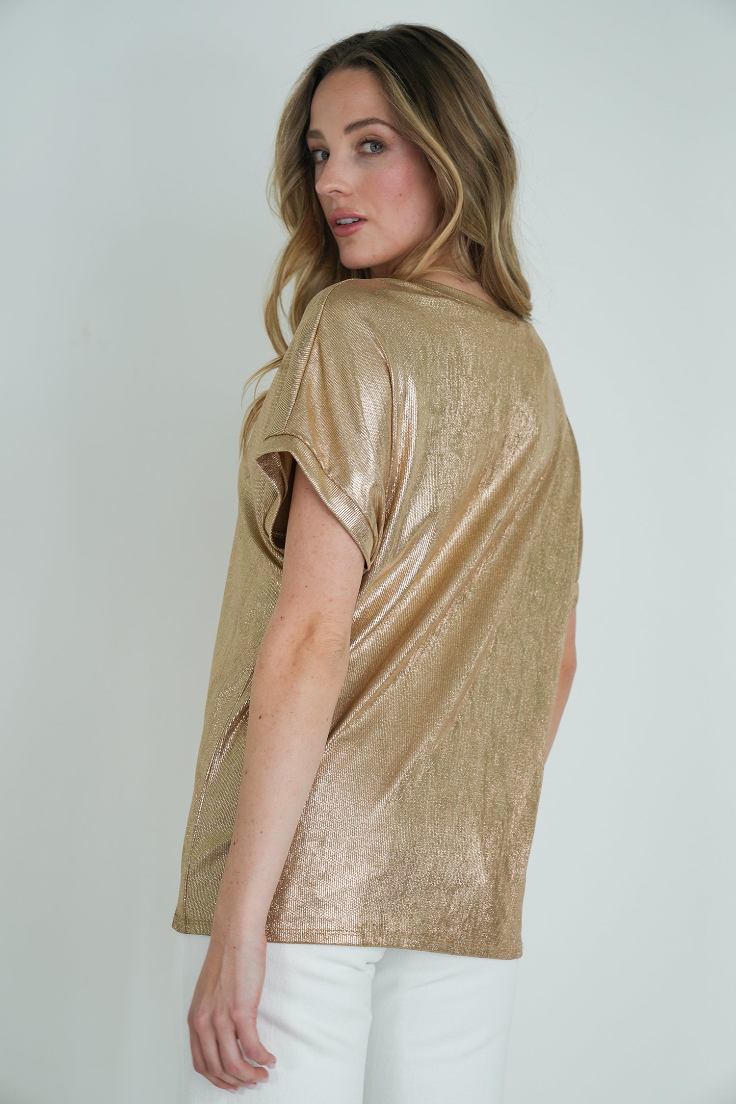 Bronze Metallic Tee
