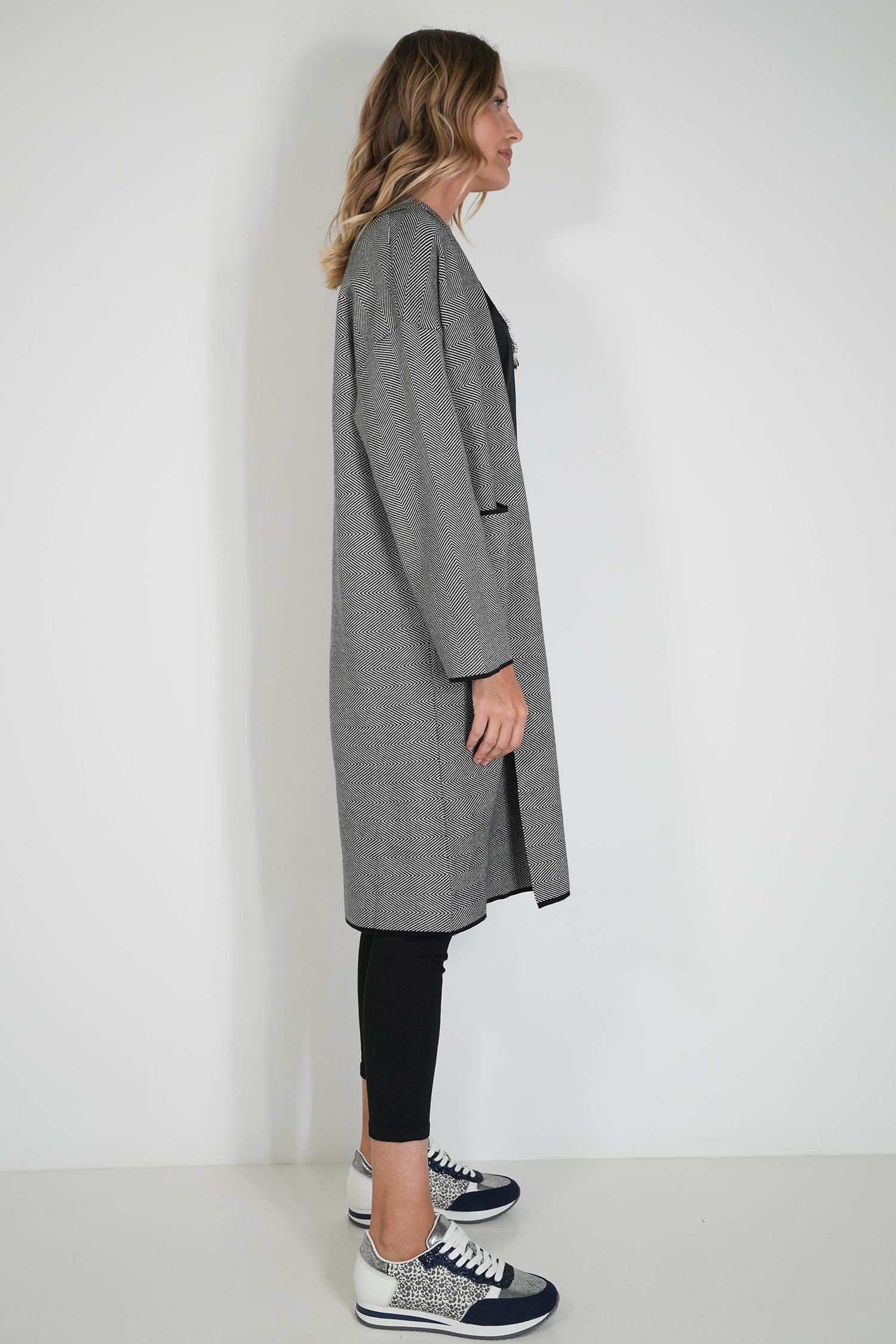 Black Taylor Longer Length Cardigan