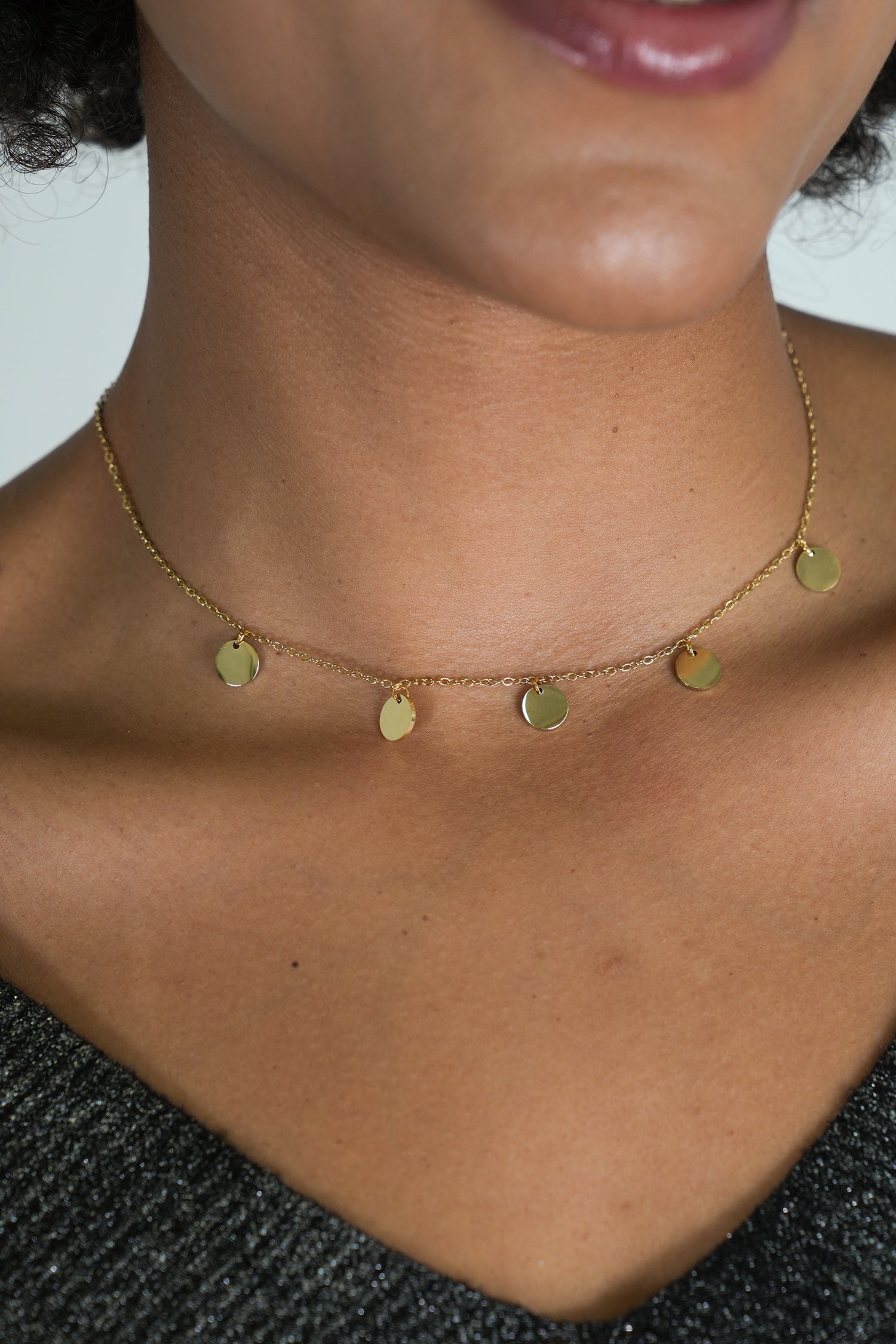 Gold Disc Charm Necklace, a necklace from Something Pretty