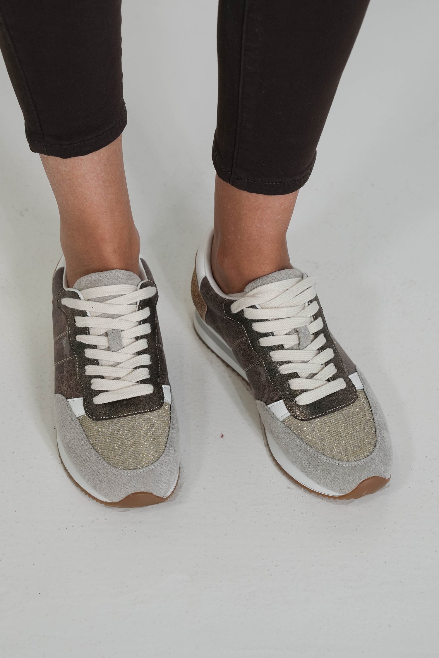 Bronze Celia Sneaker, bronze ladies sneaker from Something Pretty, alternative view