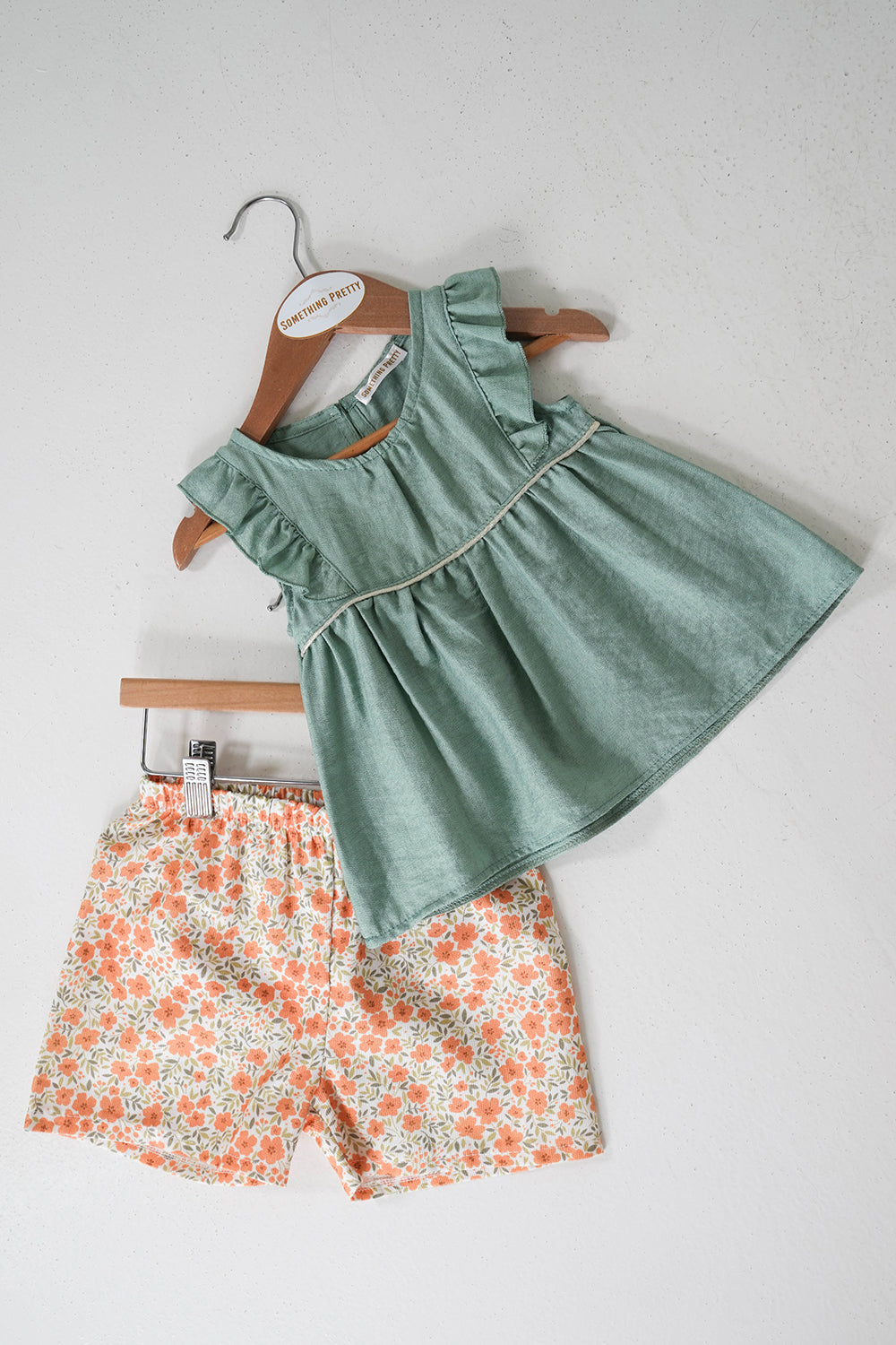 Sage Sophia Set, a sage girls outfit set from Something Pretty
