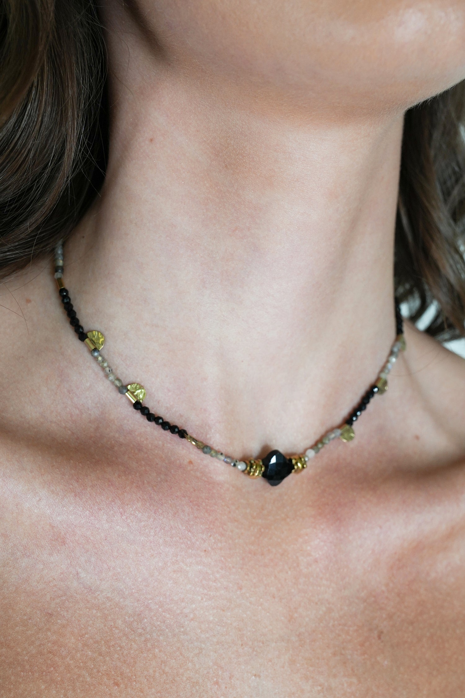 Black Shelly Necklace, necklace from Something Pretty, alternative view