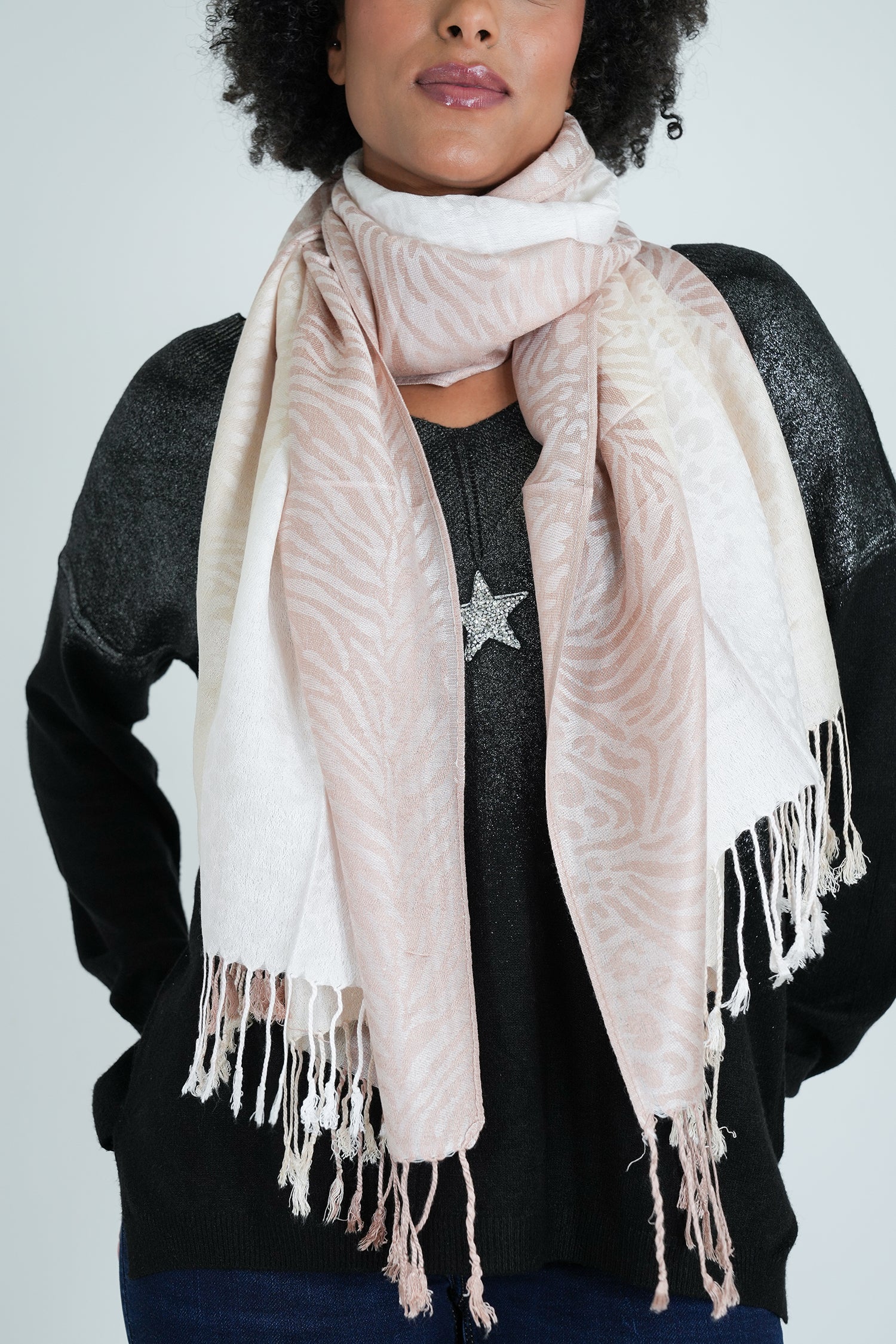 Cream Leopard Linda Scarf