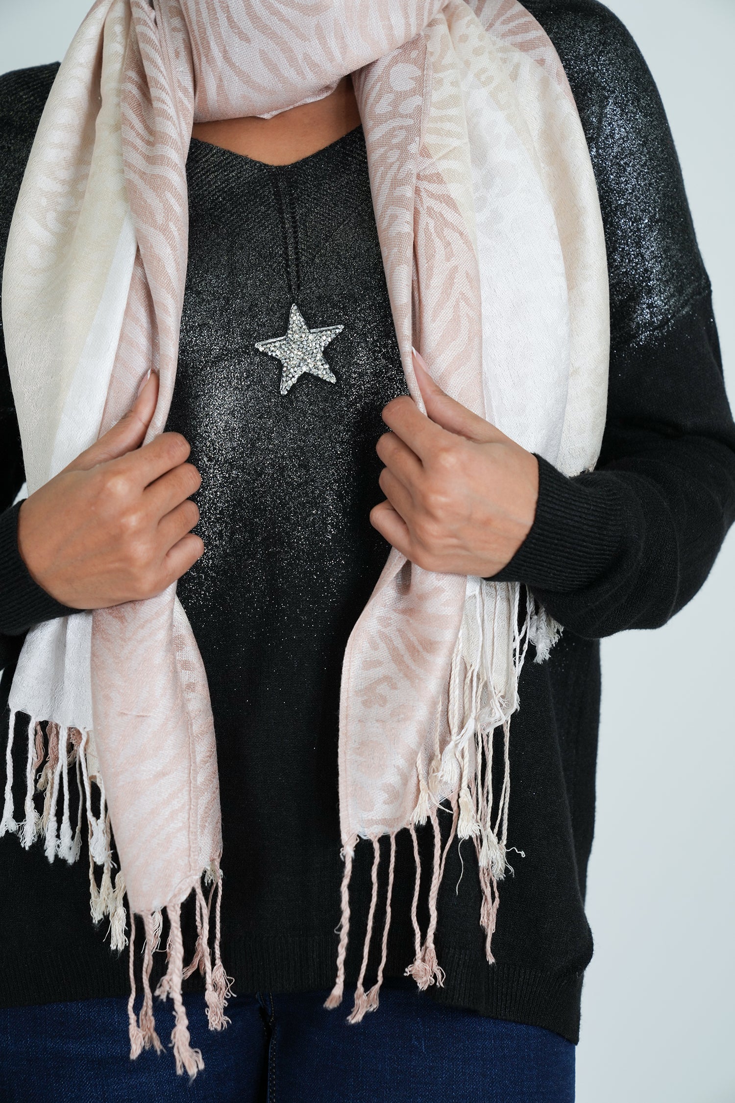 Cream Leopard Linda Scarf