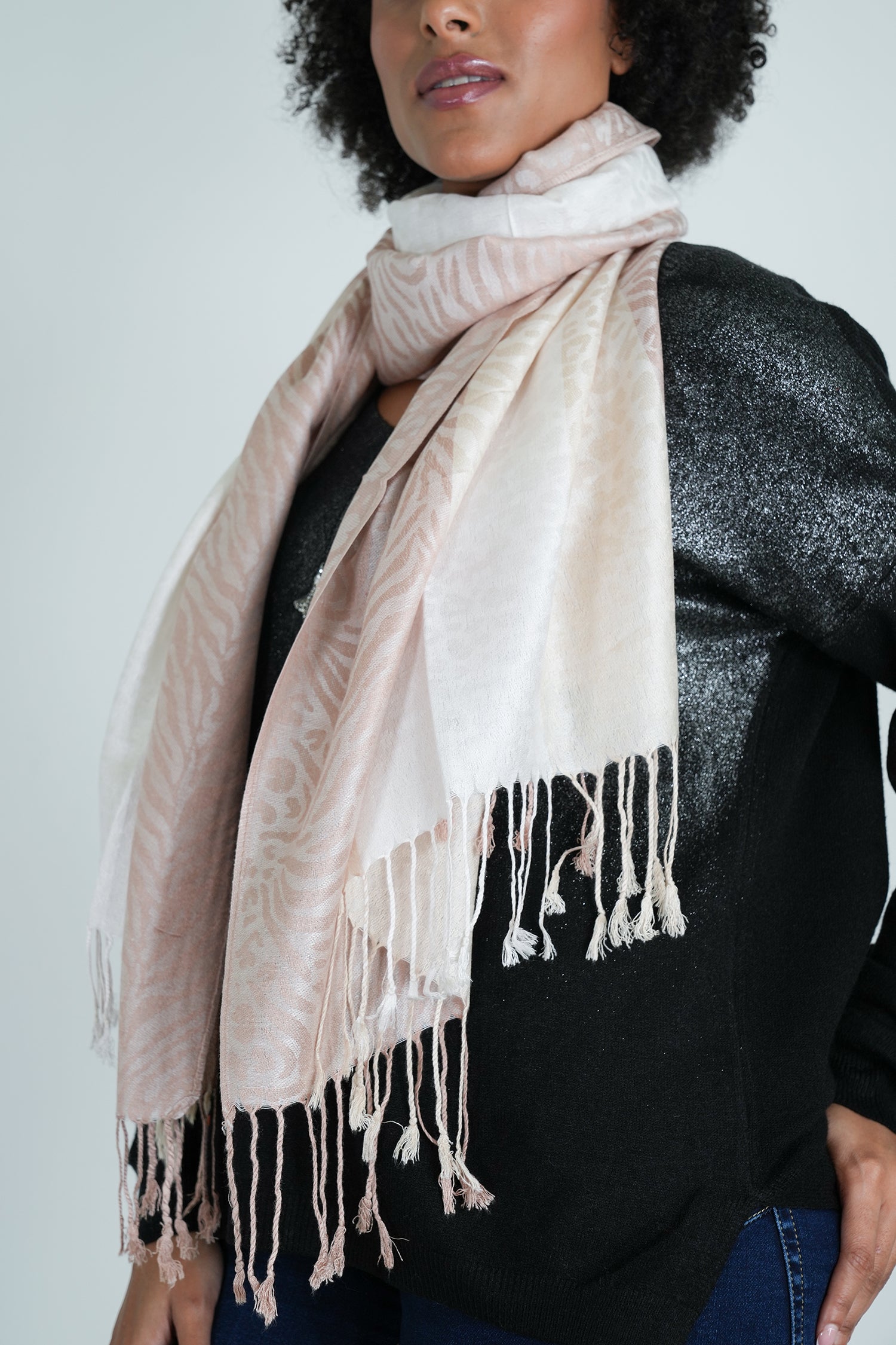Cream Leopard Linda Scarf