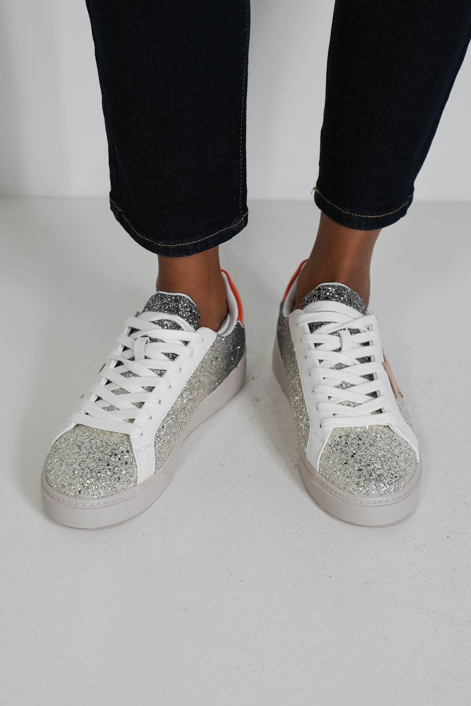 Orange Kaylin Ombre Star Sneaker, orange ombre star ladies sneaker from Something Pretty, alternative view