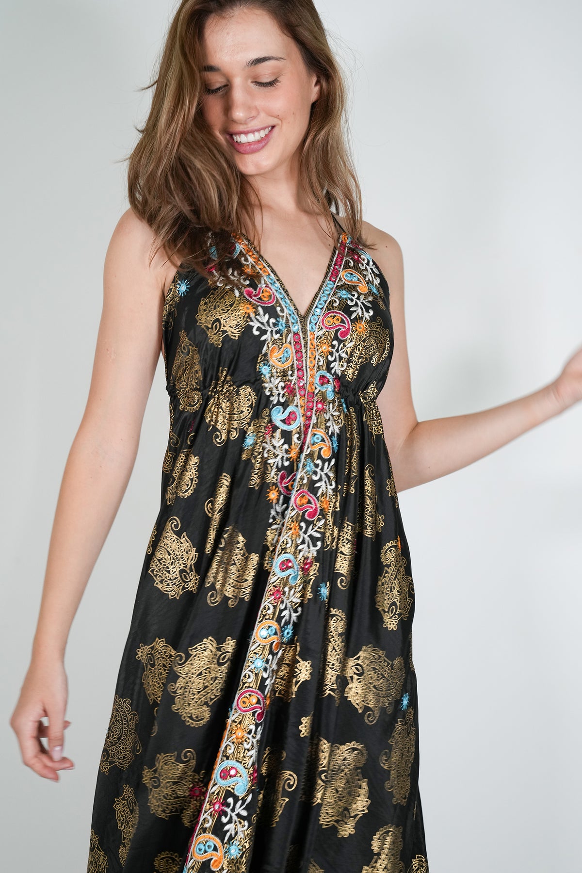 Black Mirror Embroidered Kira Dress