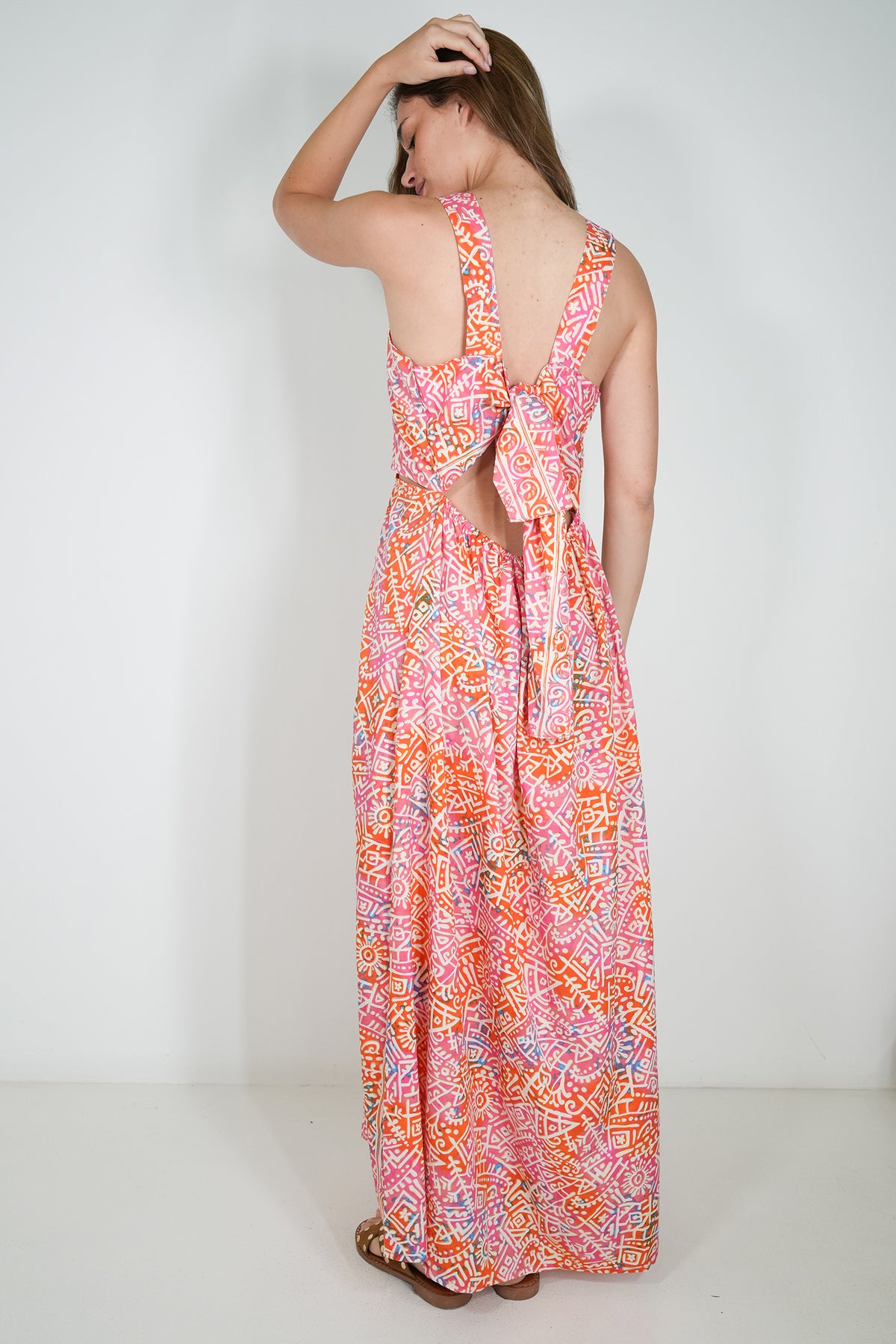 Pink and Orange Celia Dress