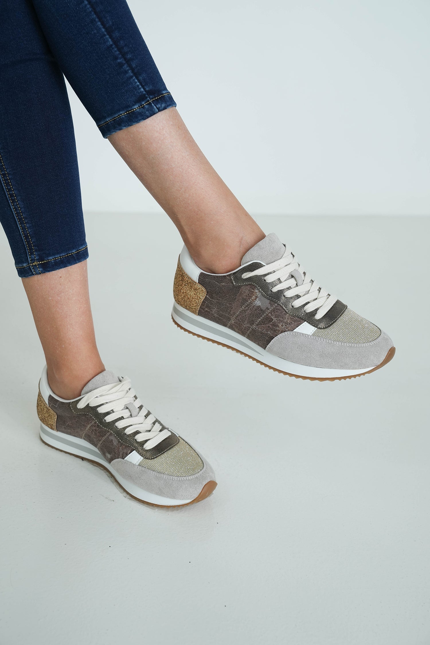 Bronze Celia Sneaker, bronze ladies sneaker from Something Pretty, alternative view