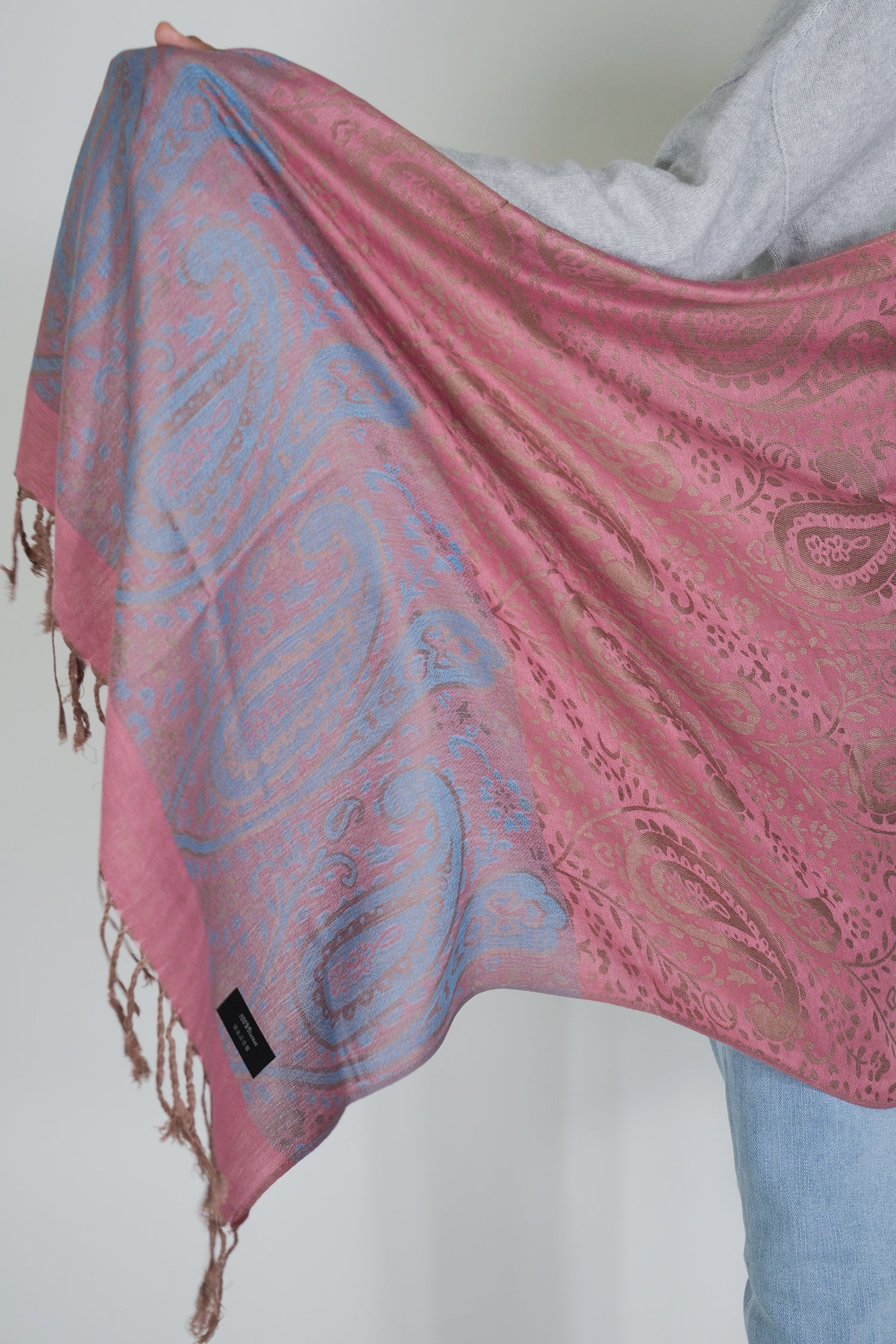 Pink and Blue Jenna Scarf, scarf from Something Pretty, alternative view
