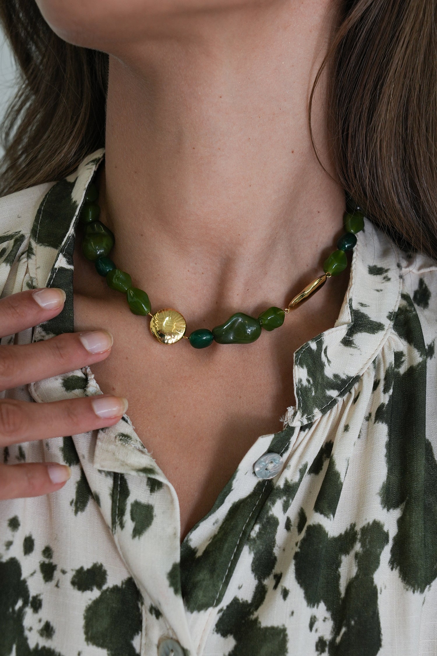 Green Nicky Necklace, a necklace from Something Pretty