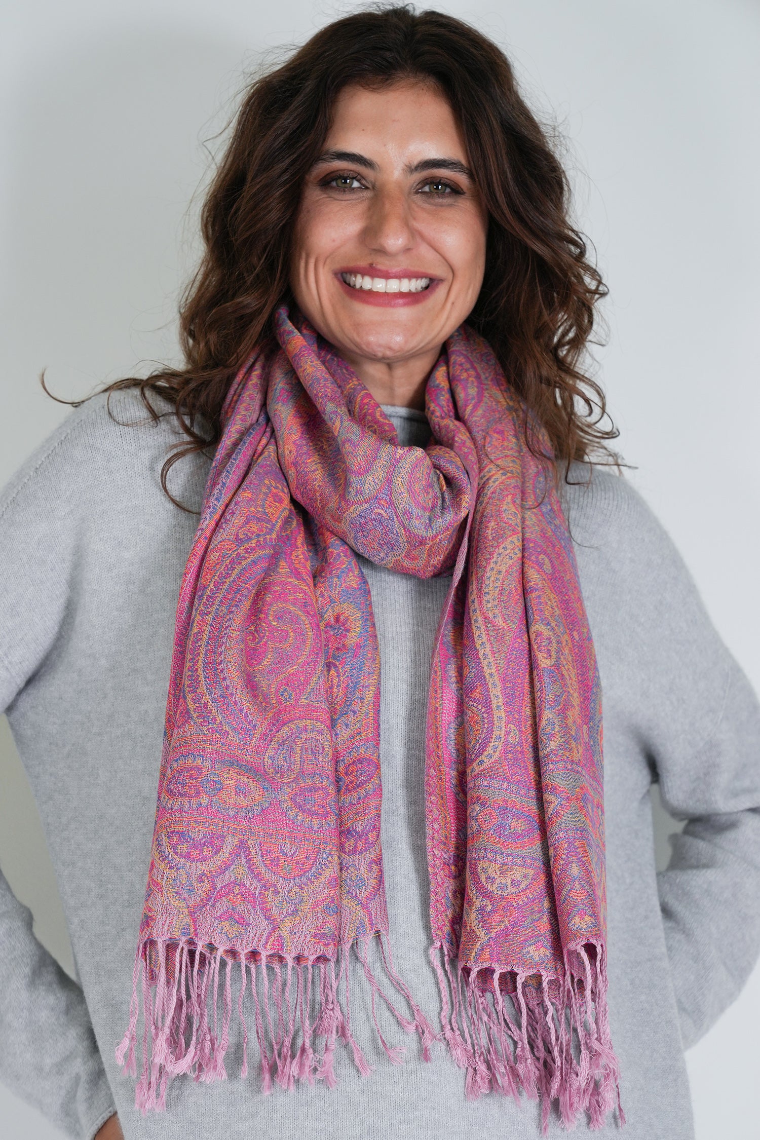 Pink Ruby Scarf, scarf from Something Pretty, alternative view
