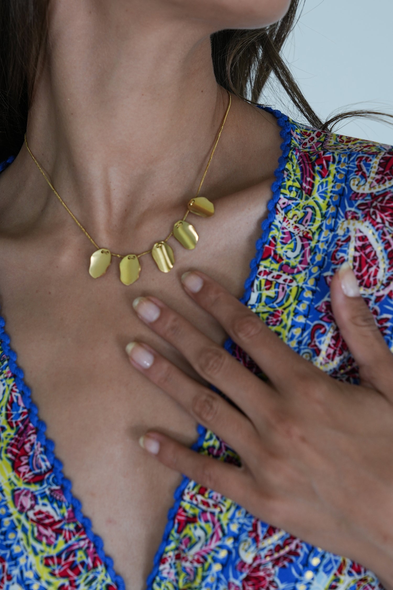 Gold Clare Necklace, necklace from Something Pretty, alternative view