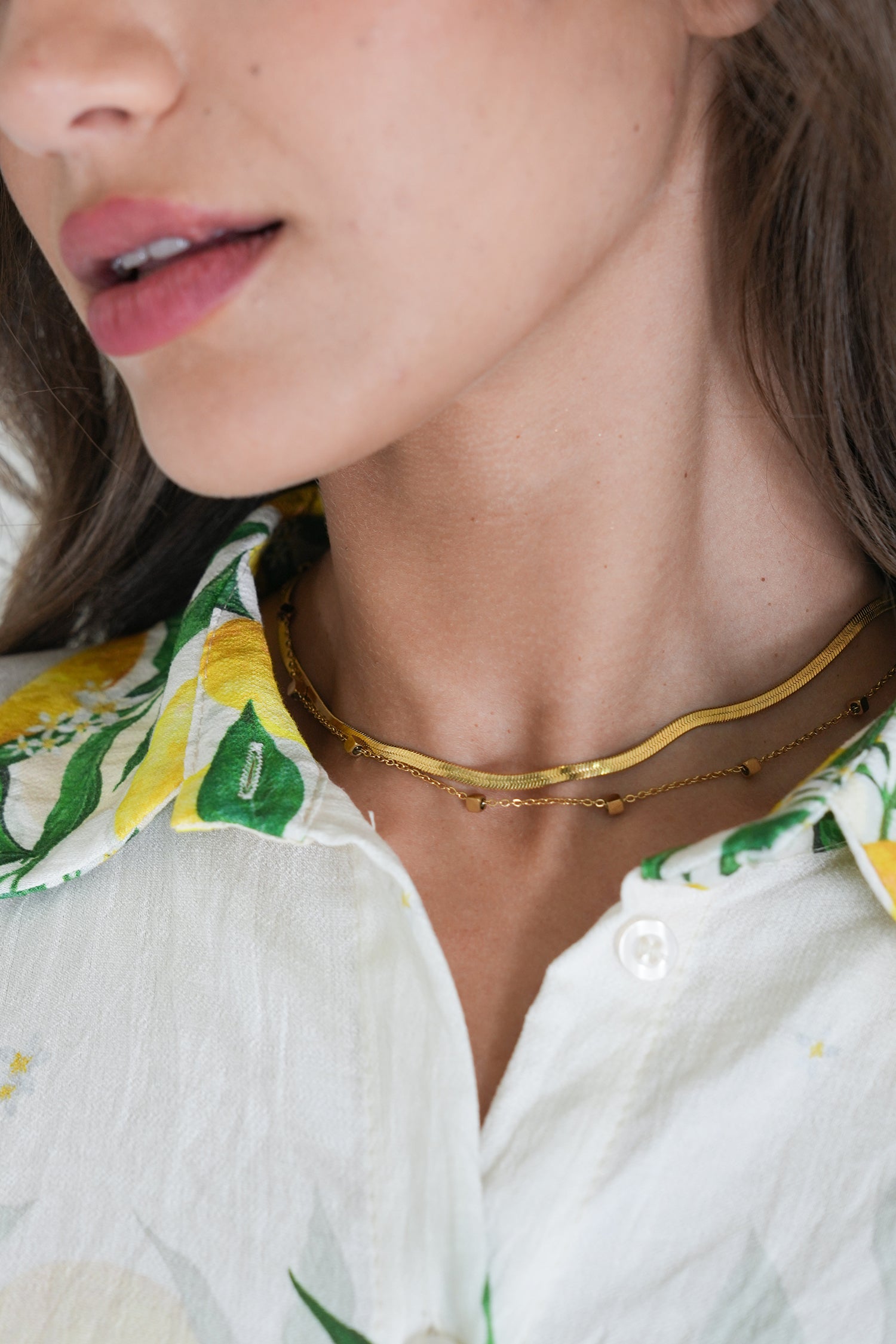 Gold Double Strand Snake Chain, a necklace from Something Pretty