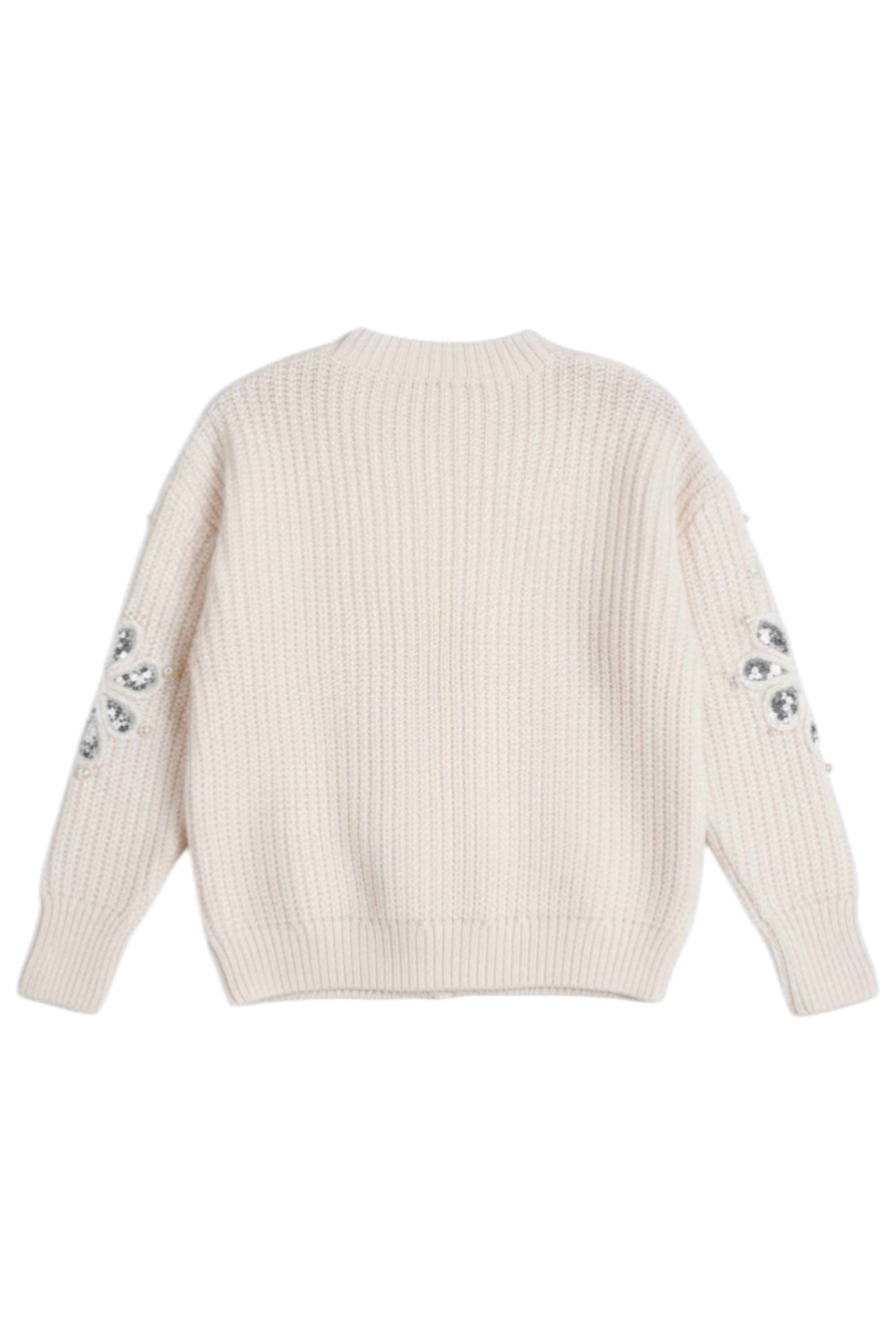 Cream Sequin Pearl Jumper