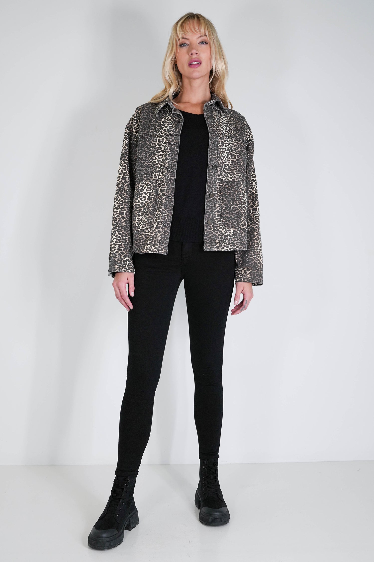 Denim Leopard Shacket