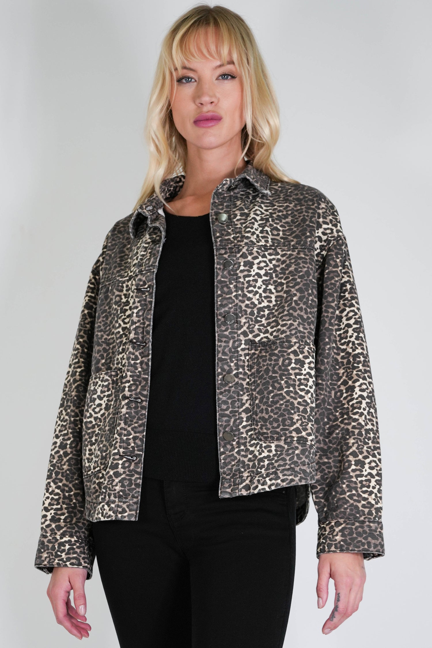 Denim Leopard Shacket