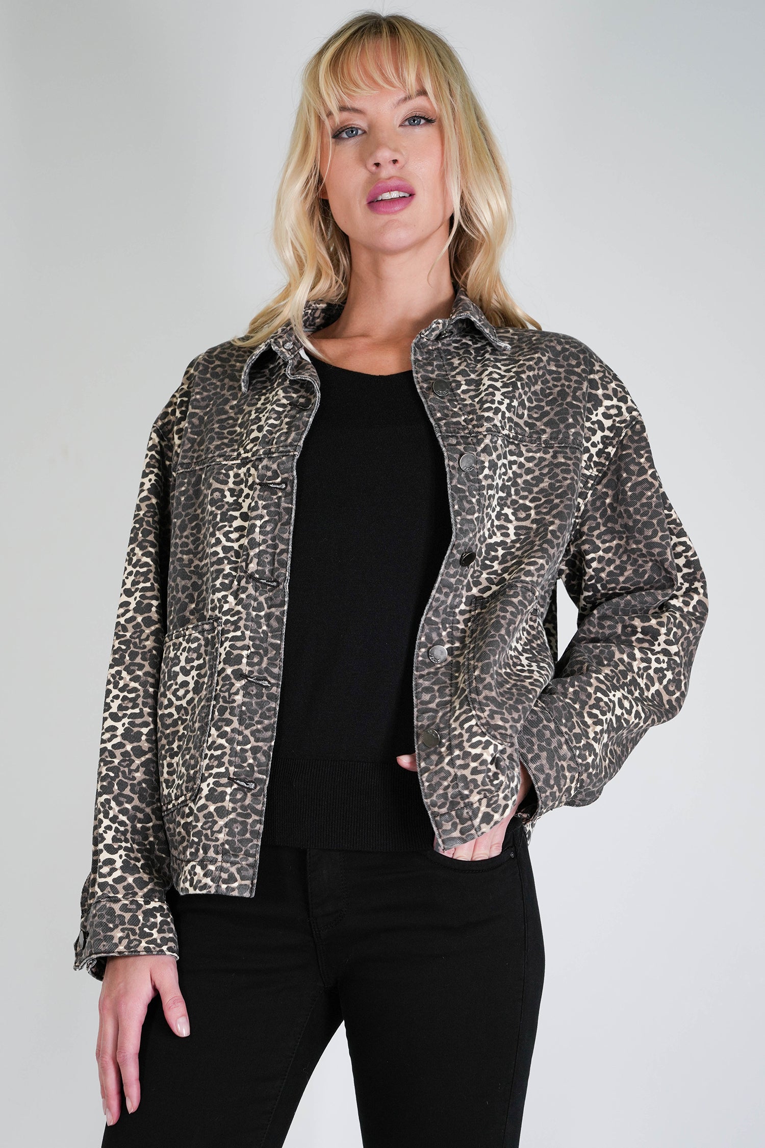 Denim Leopard Shacket