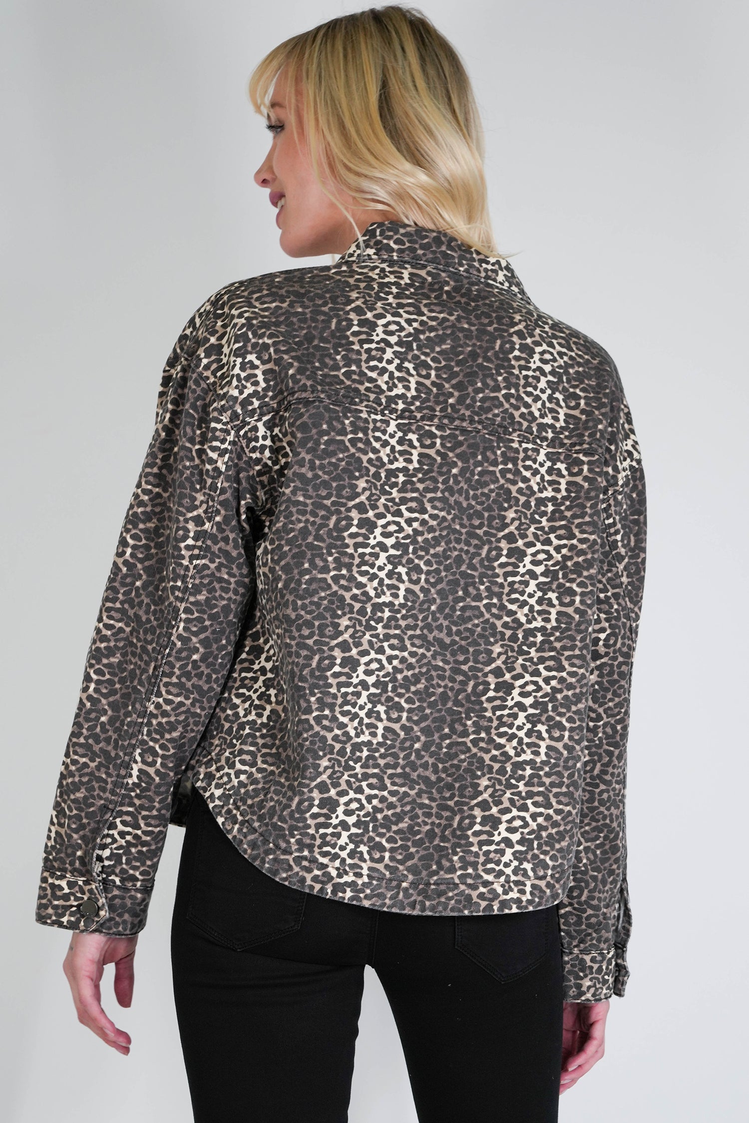 Denim Leopard Shacket