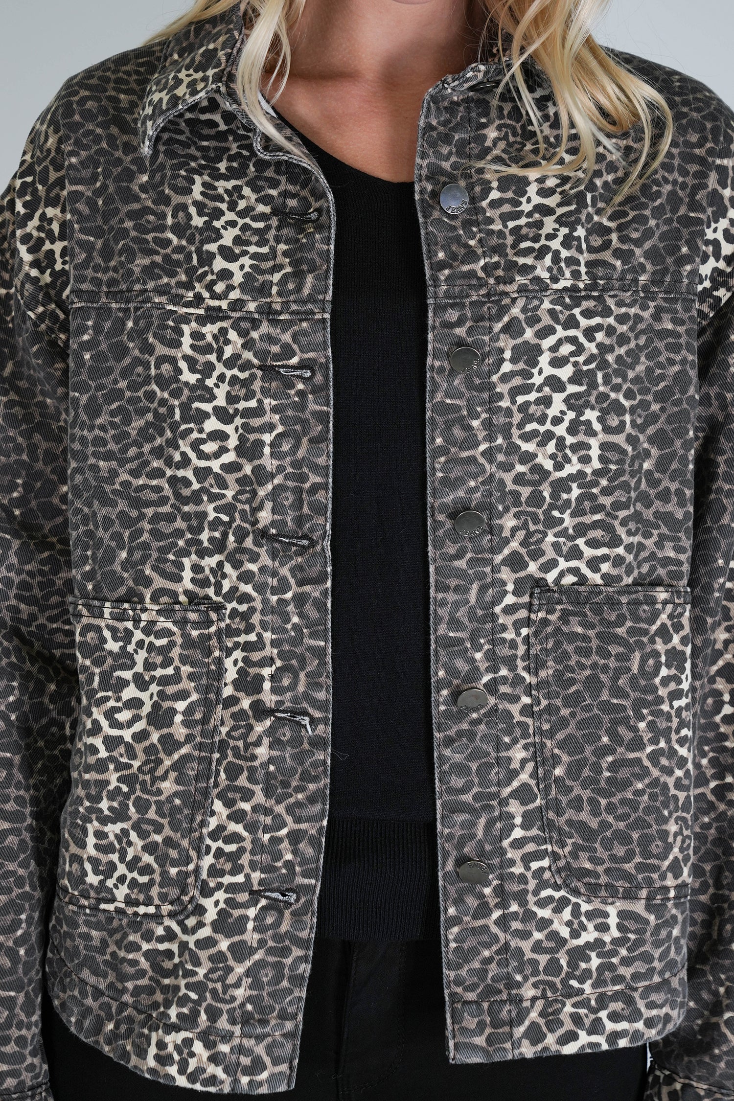 Denim Leopard Shacket