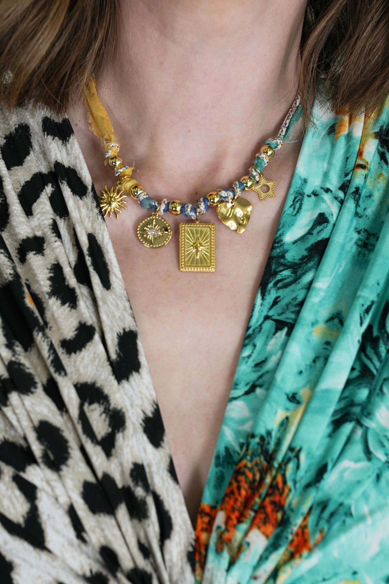 Colourful Ribbon Charm Necklace, a necklace from Something Pretty