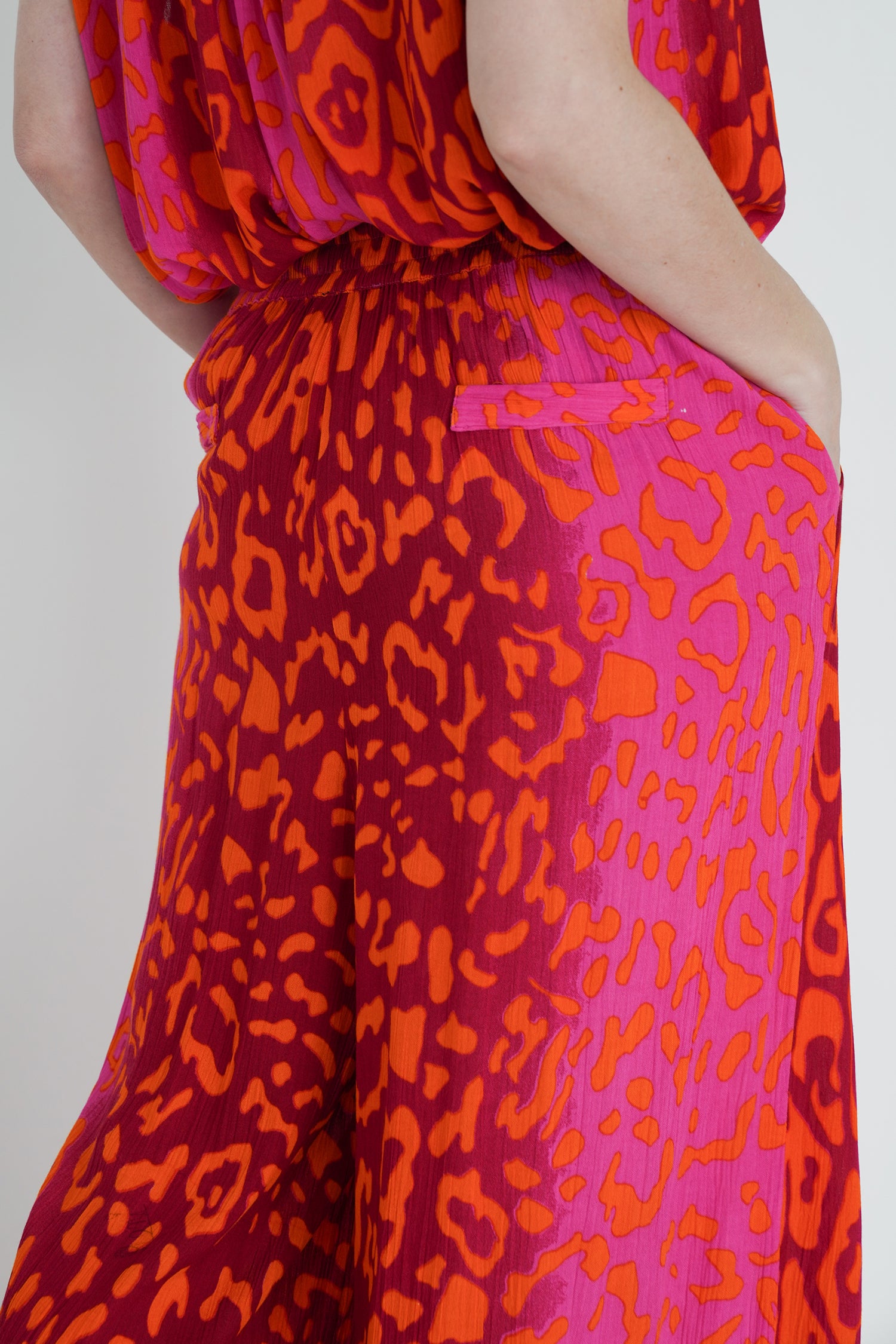 Cerise Orange Leopard Pant