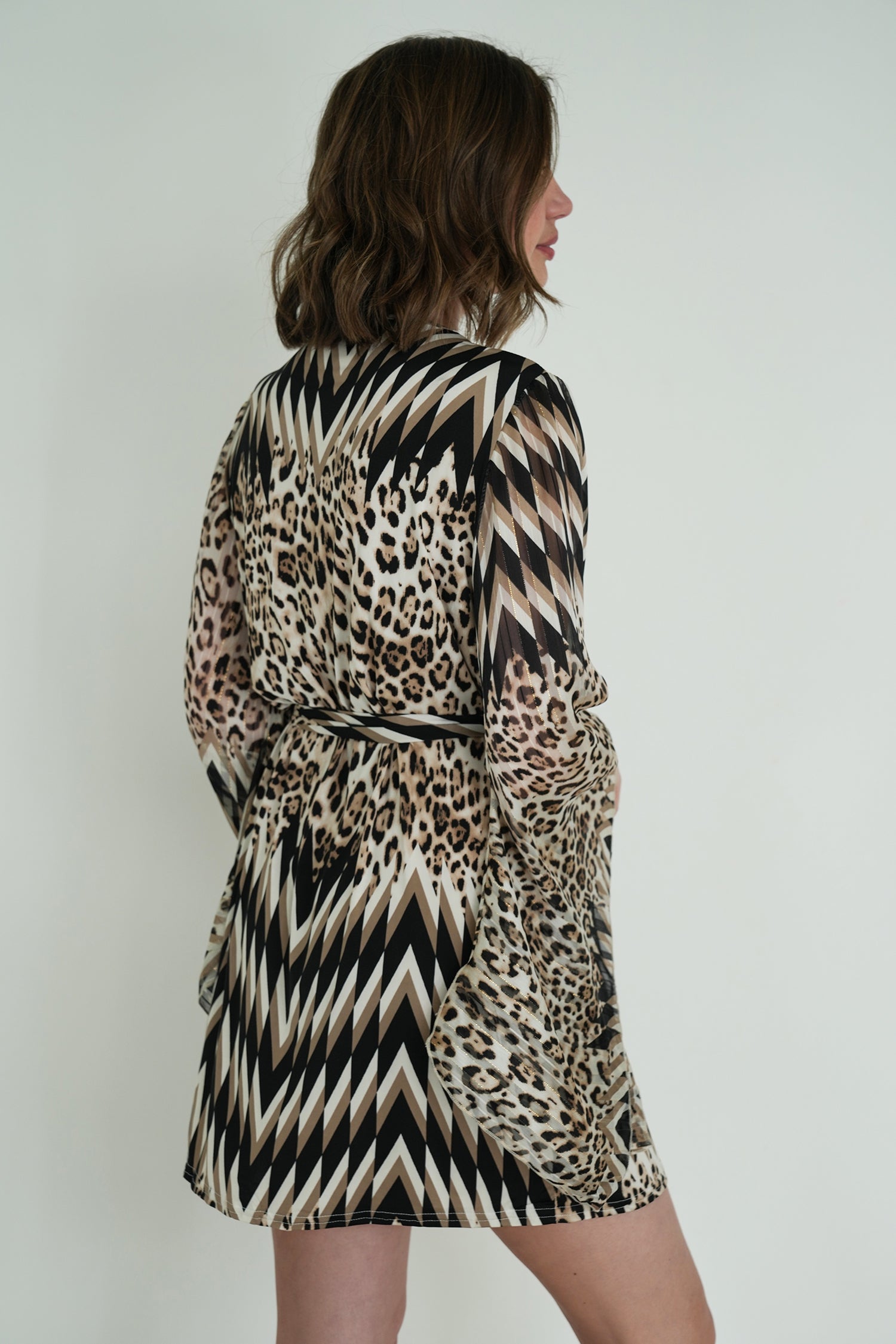 Leopard Zigzag St Tropez Tunic Dress