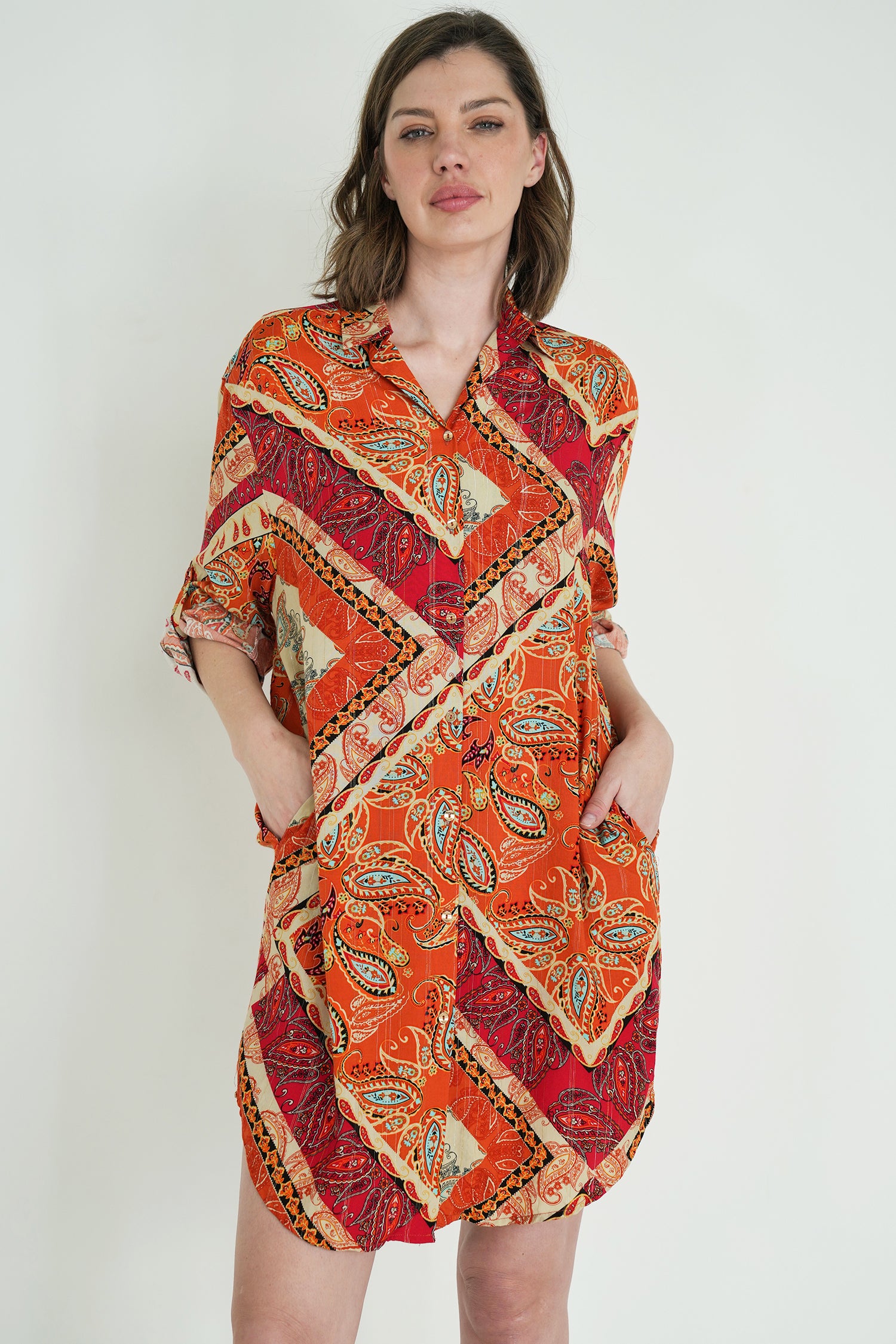 Orange Sabrina Shirt