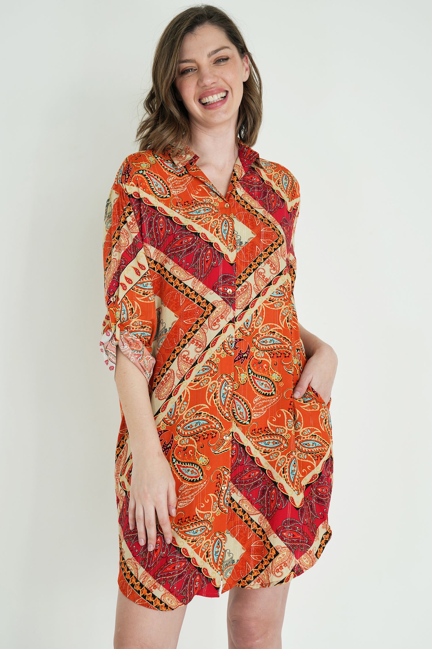Orange Sabrina Shirt