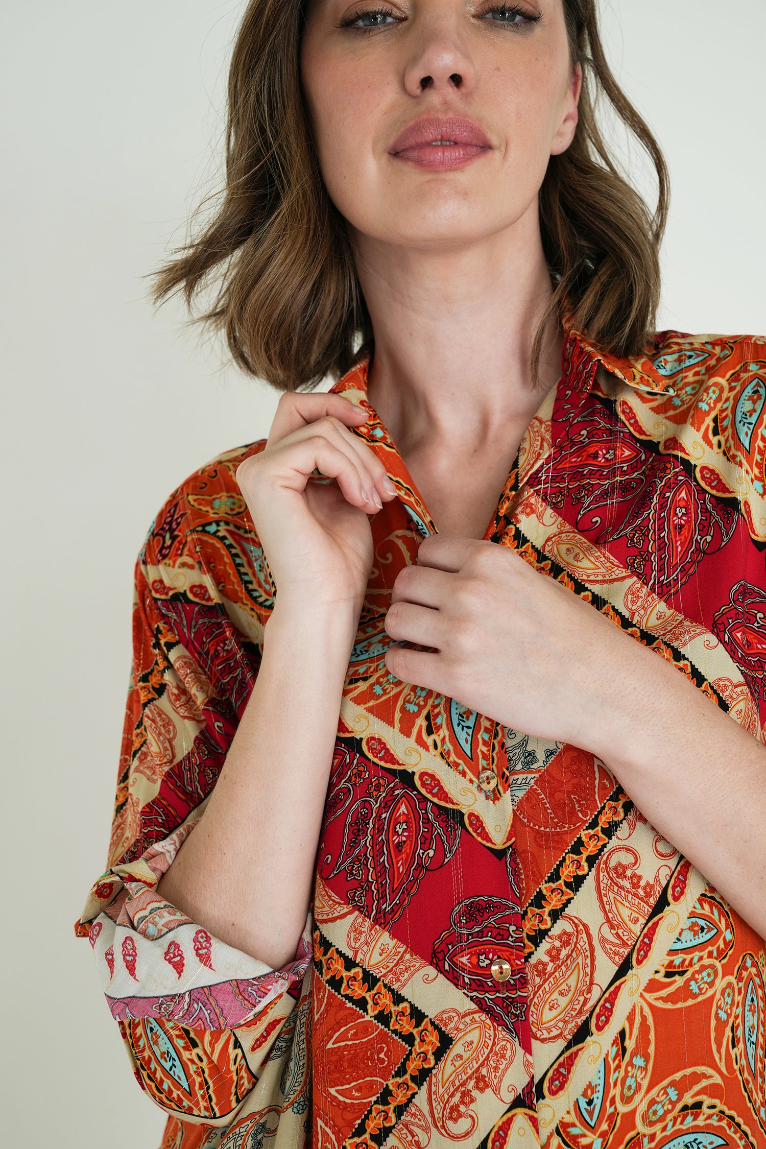 Orange Sabrina Shirt