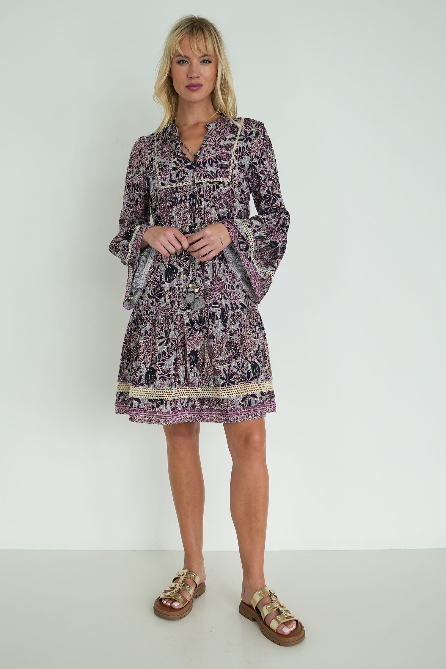Pink and Black Ekta Tunic