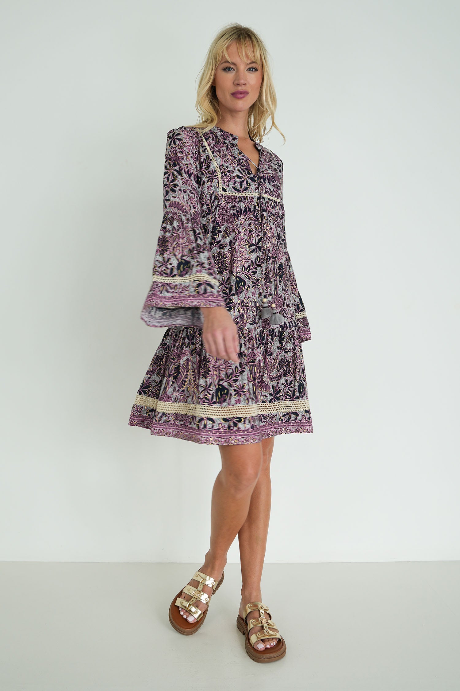 Pink and Black Ekta Tunic