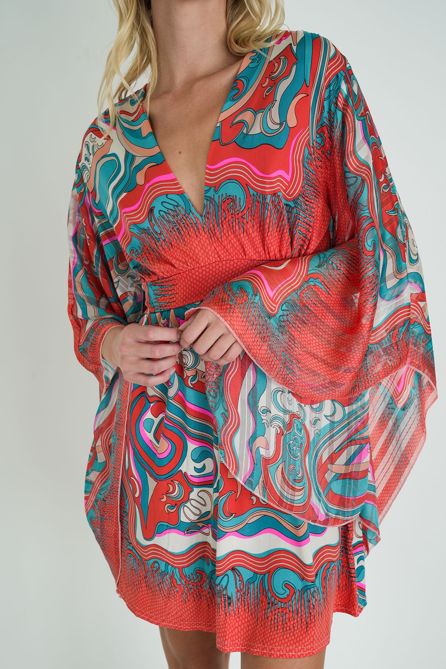 Coral Anastasia Butterfly Dress