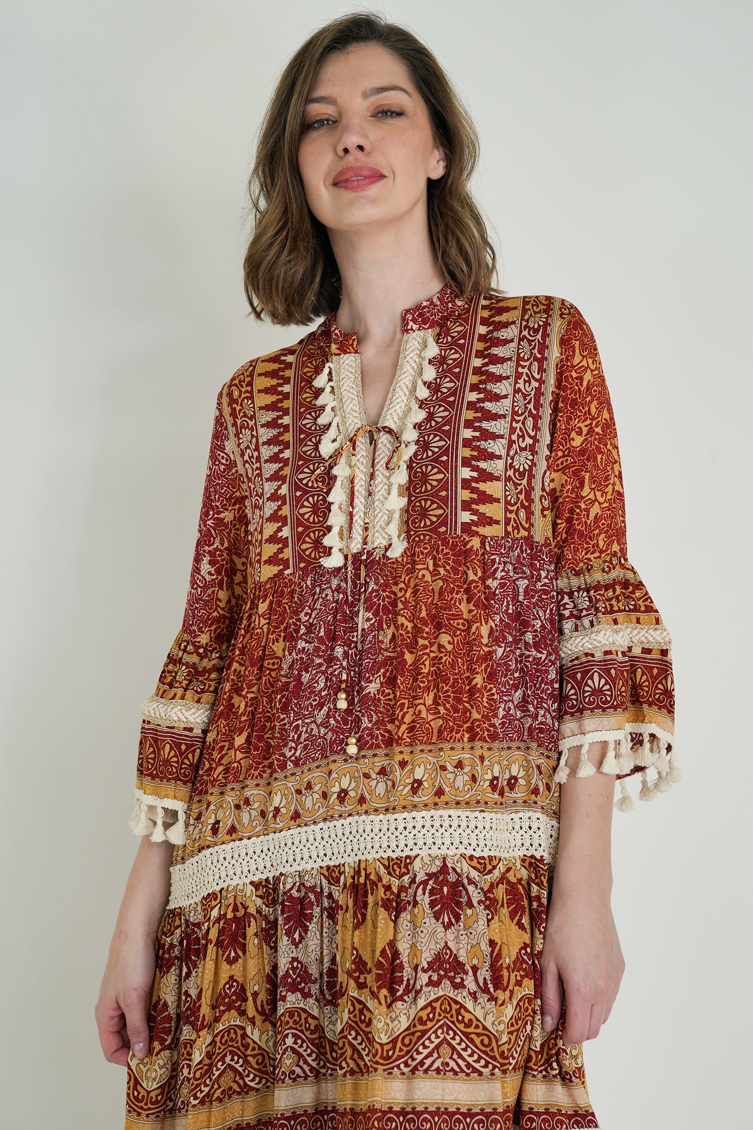 Burgundy Heather Dress
