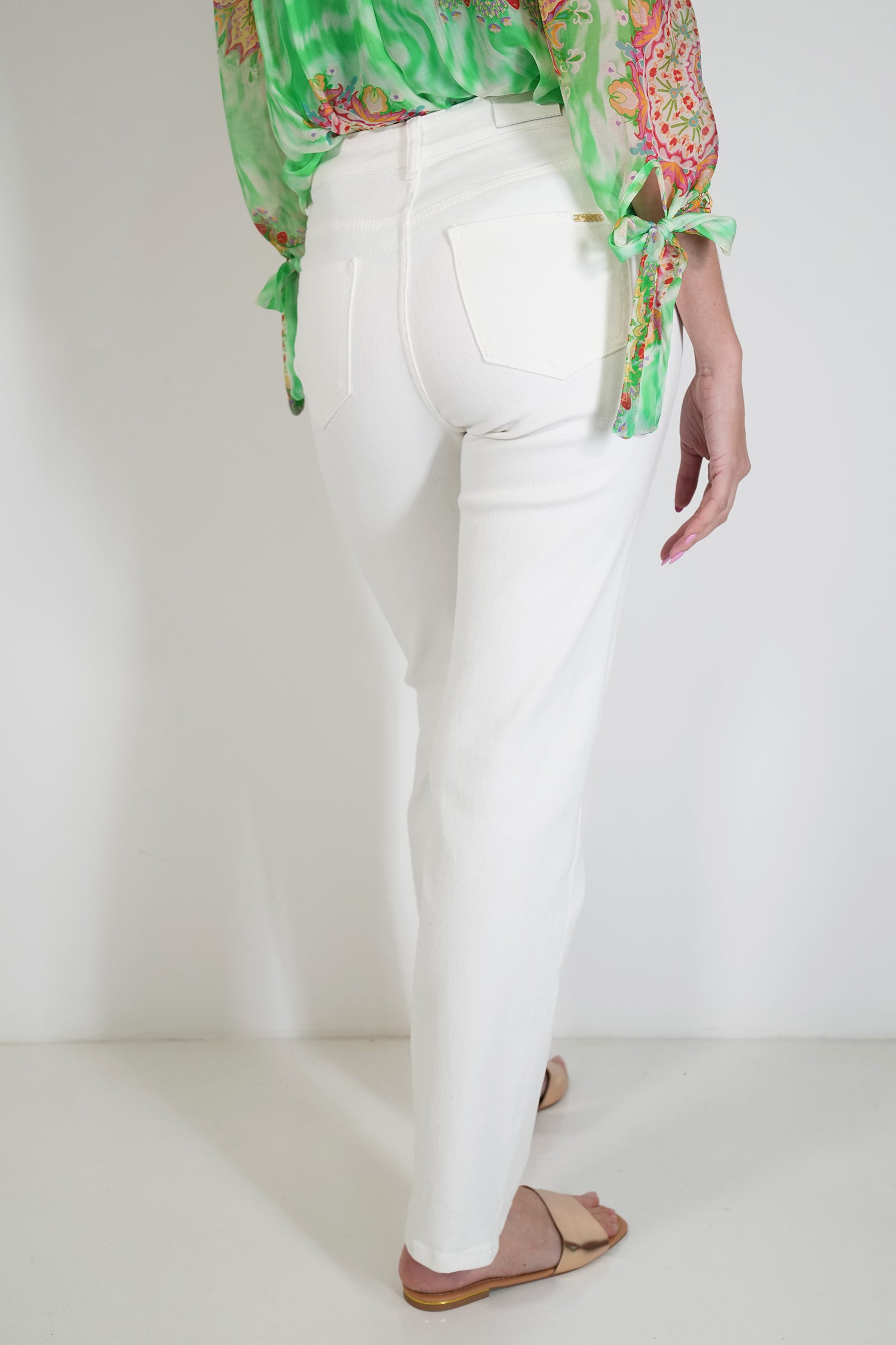 White Straight-Leg Jean, white straight-leg denim jeans from Something Pretty