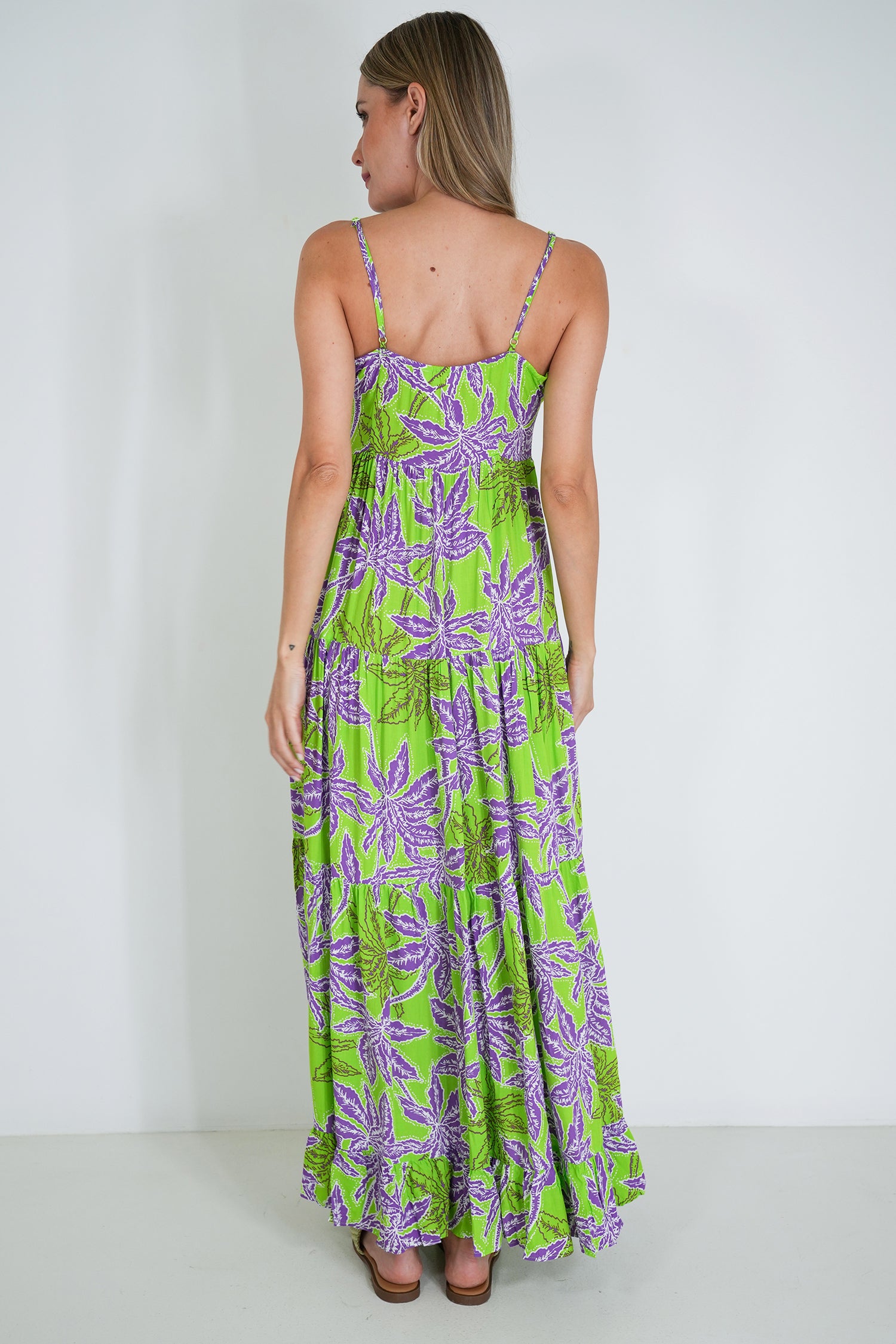 Lime and Purple Kate Strap Dress